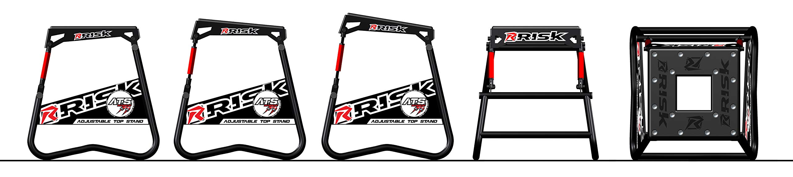 Risk Racing 00381 Ats Adjustable Top Magnetic Motocross/Dirt Bike Stand 16.75' X 16' X 17'