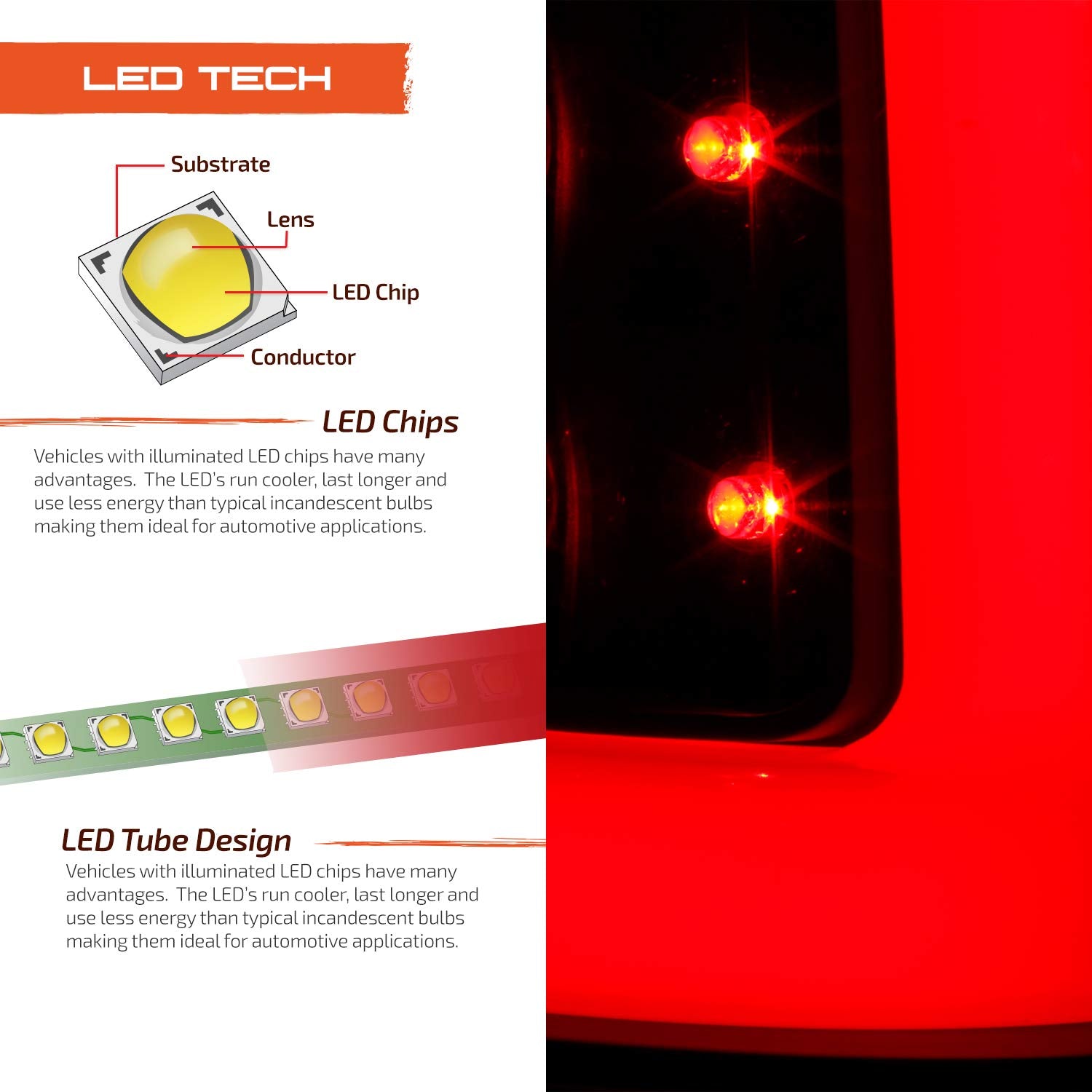 Akkon - Fits 2003-2006 Chevy Silverado 1500/2500/3500/1500Hd/2500Hd 2007 Classic C-Tube Black Smoked Tail Lights Pair Fleetside