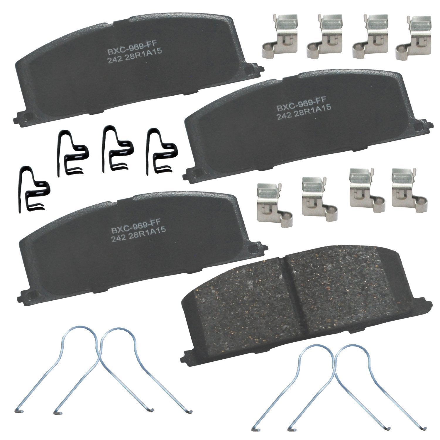 Bendix Premium Sbc242 Ceramic Front Brake Pads For Select Models Chevrolet Nova, Geo Prizm, Toyota Camry, Celica, Corolla, Mr2, 