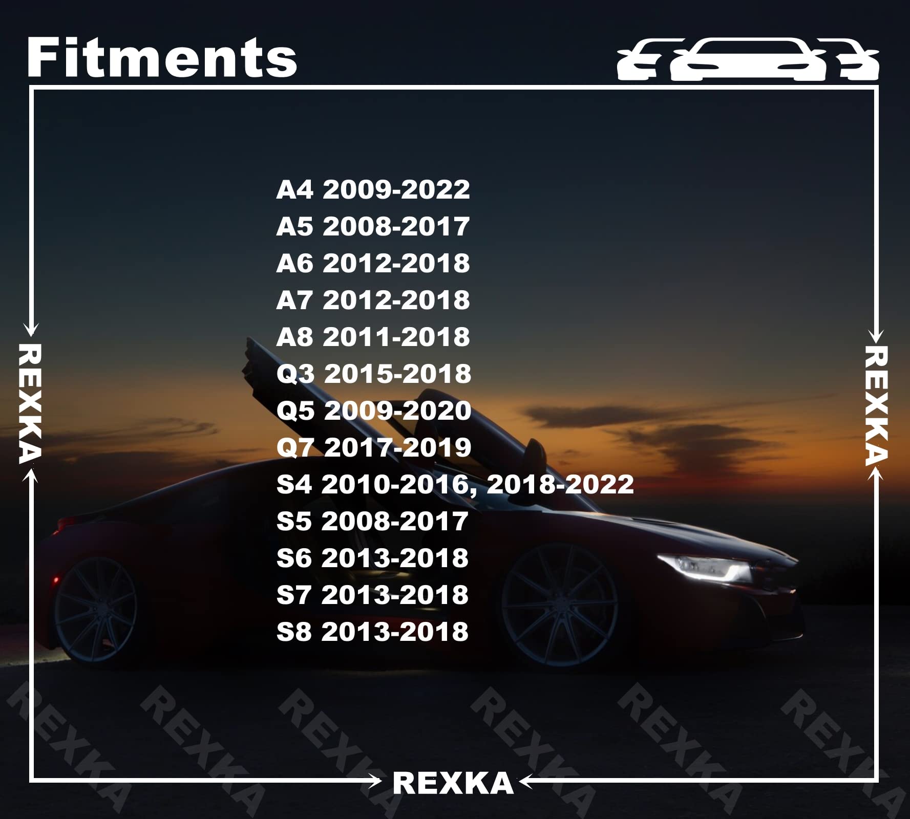 Rexka 10Pcs Fender Liner Splash Shield Bumper Cover Screw 8W0805121 For Audi B8 A4 A5 A6 C7 A7 A8 Q3 Q5 Q7 S4 S5 S6 S7