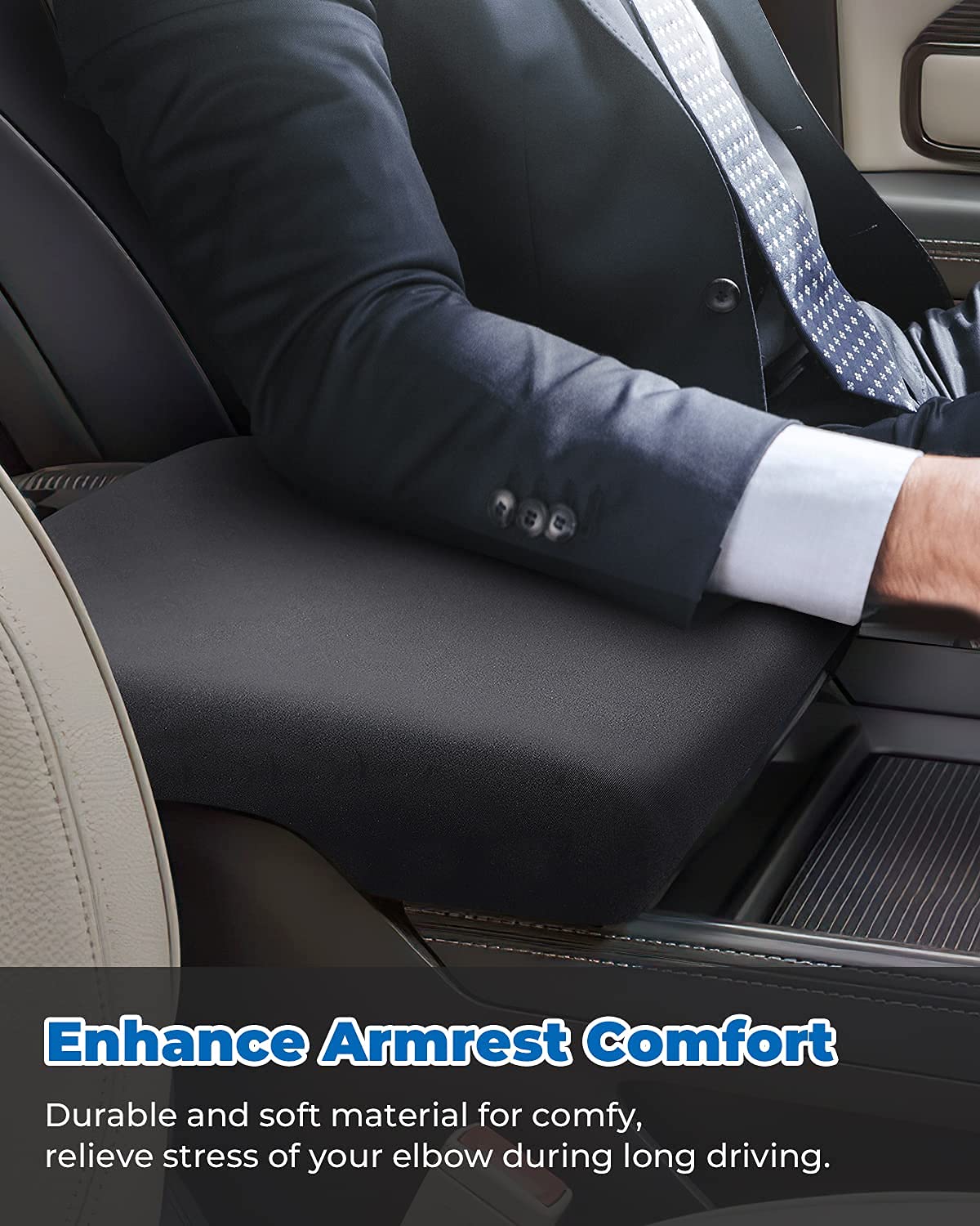 Issyauto Center Console Cover Compatible With 2013-2024 Ram 1500 2500 3500 Console Armrest Cover Protector