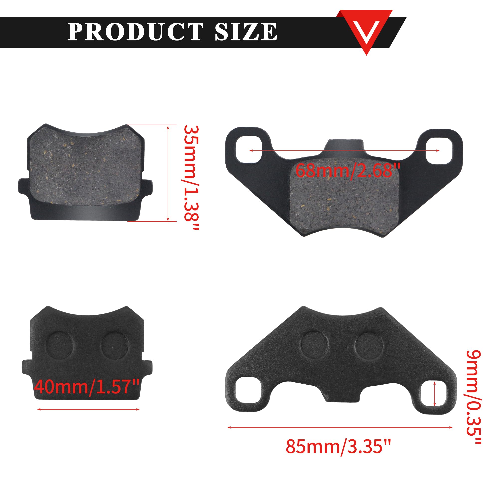 PRO BAT Rear Hydraulic Brake Assembly Caliper Master Cylinder Kit with Extra Brake Pad for Four Wheeler Baja Go Kart Golf Cart A