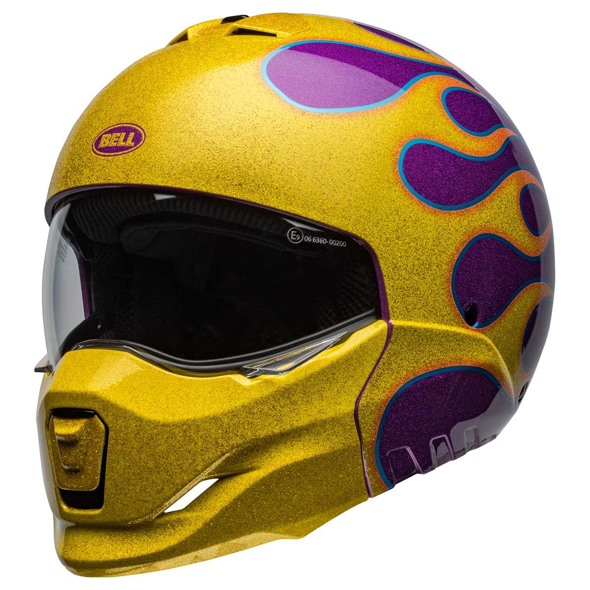 Bell Broozer Helmet (Gloss Ignite Purple/Yellow - Medium)