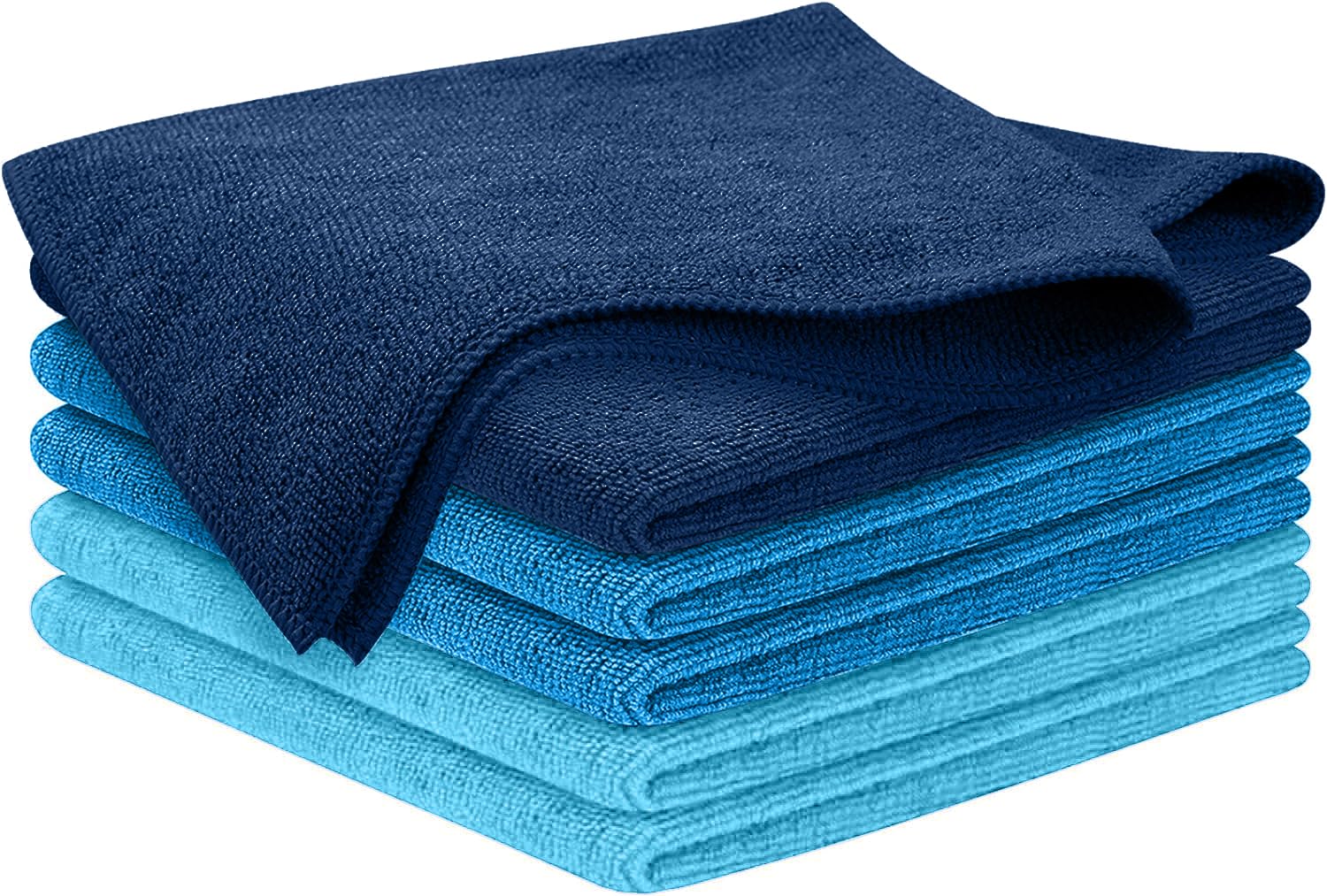 Usanooks Microfiber Cleaning Cloth - 6 Pcs 11.5''X11.5'' - High Performance - 1200 Washes, Ultra Absorbent Towels Weave Grime &