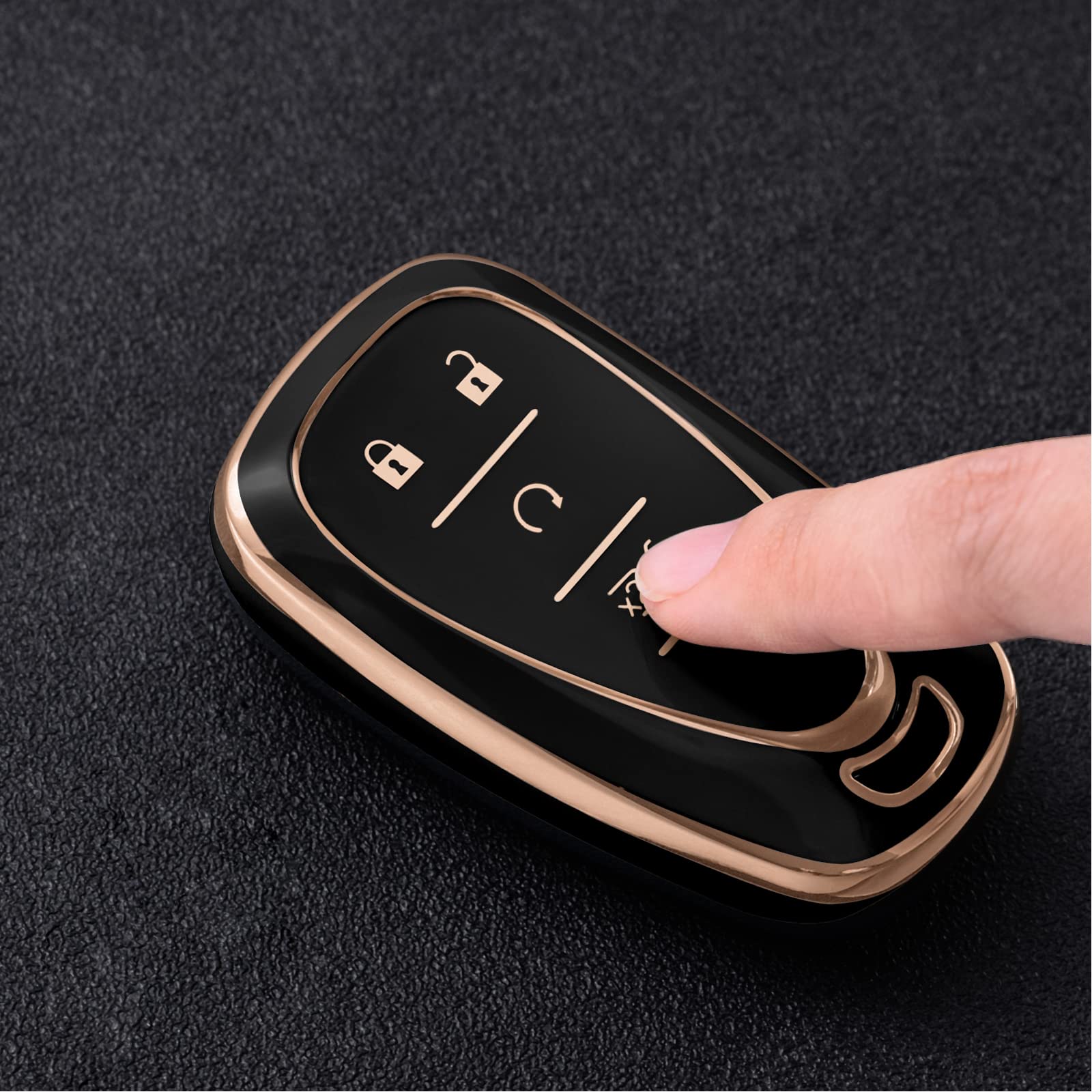 Elohei For Chevy Key Fob Cover Case Tpu Protector Holder For Chevrolet 2020 2019 2018 2017 2016 Chevy Malibu Camaro Cruze Traver