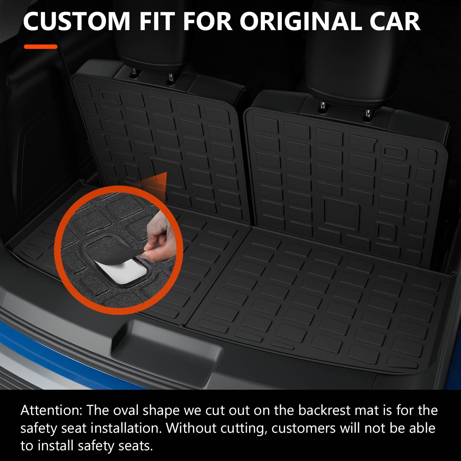 Powoq 6 Seat Floor Mat Compatible With 2020-2025 Ford Explorer Cargo Mat With Backrest Mat Replacement For 2020-2022 2023 2024 2
