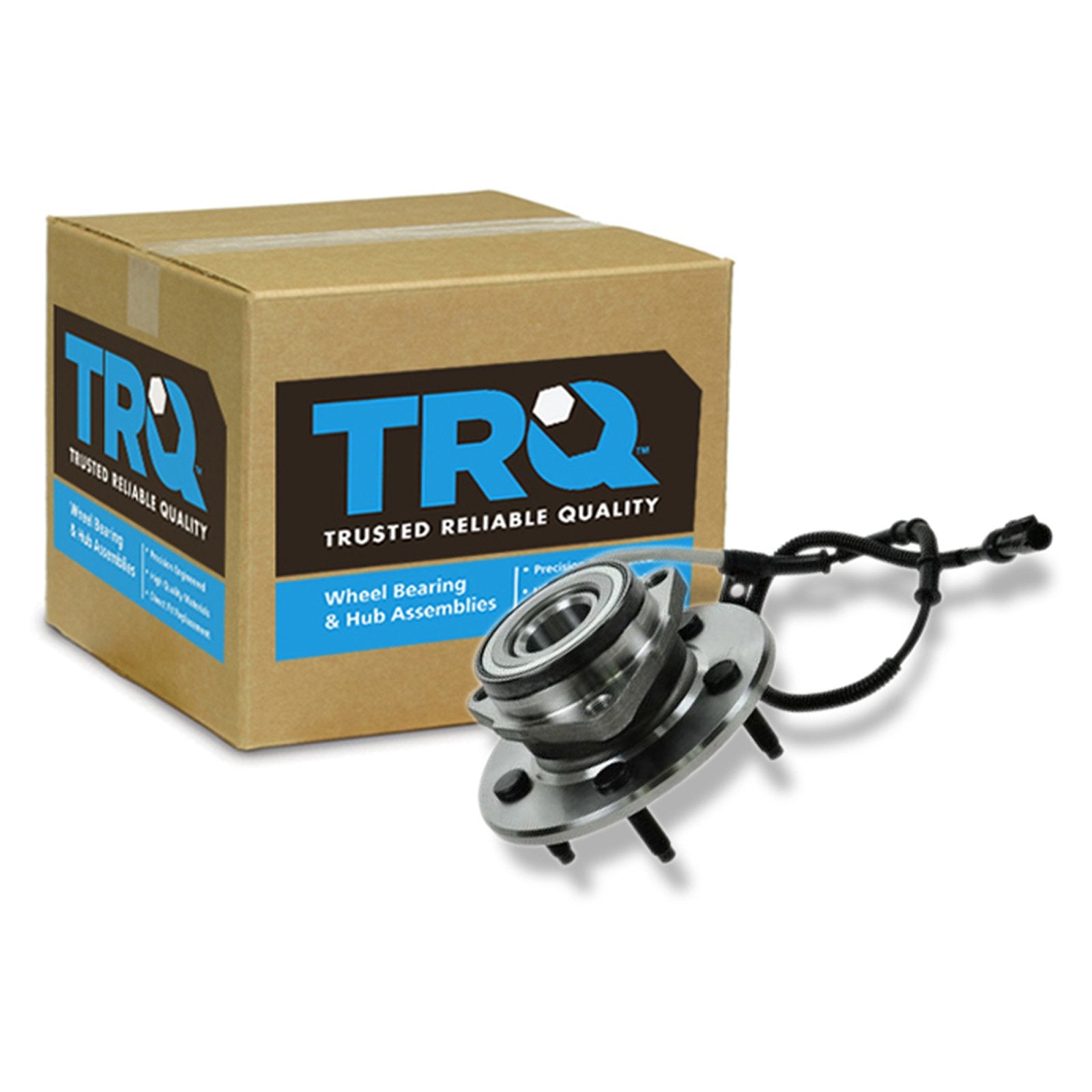 Trq Front Wheel Bearing & Hub Assembly 4Wd With Abs Sensor Compatible With 1997-2000 Ford F-150