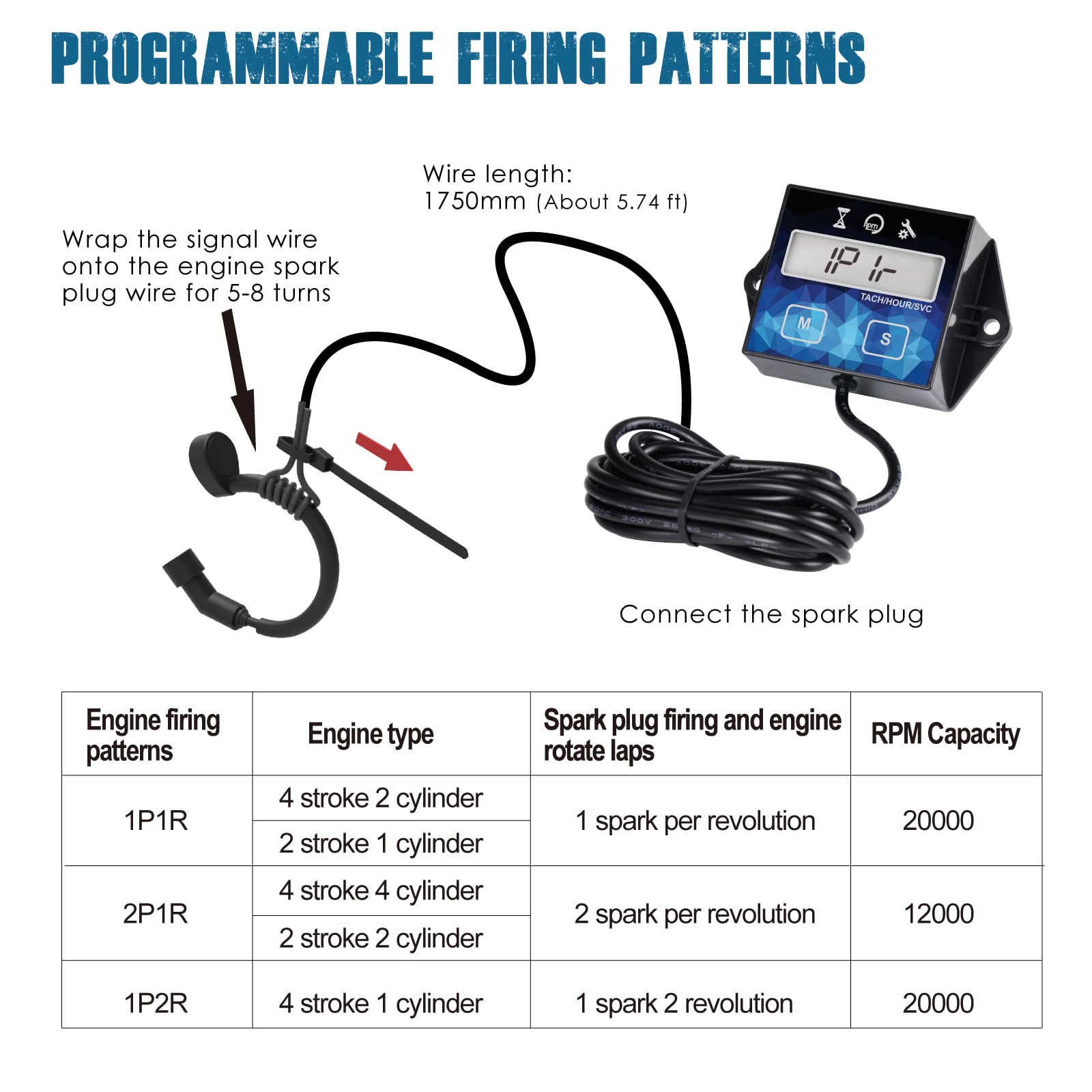 2 Pieces Runleader Small Engine Timer, Digital Tachometer, Maintenance Reminder, Battery Replaceable, User Shutdown, For Ztr Law
