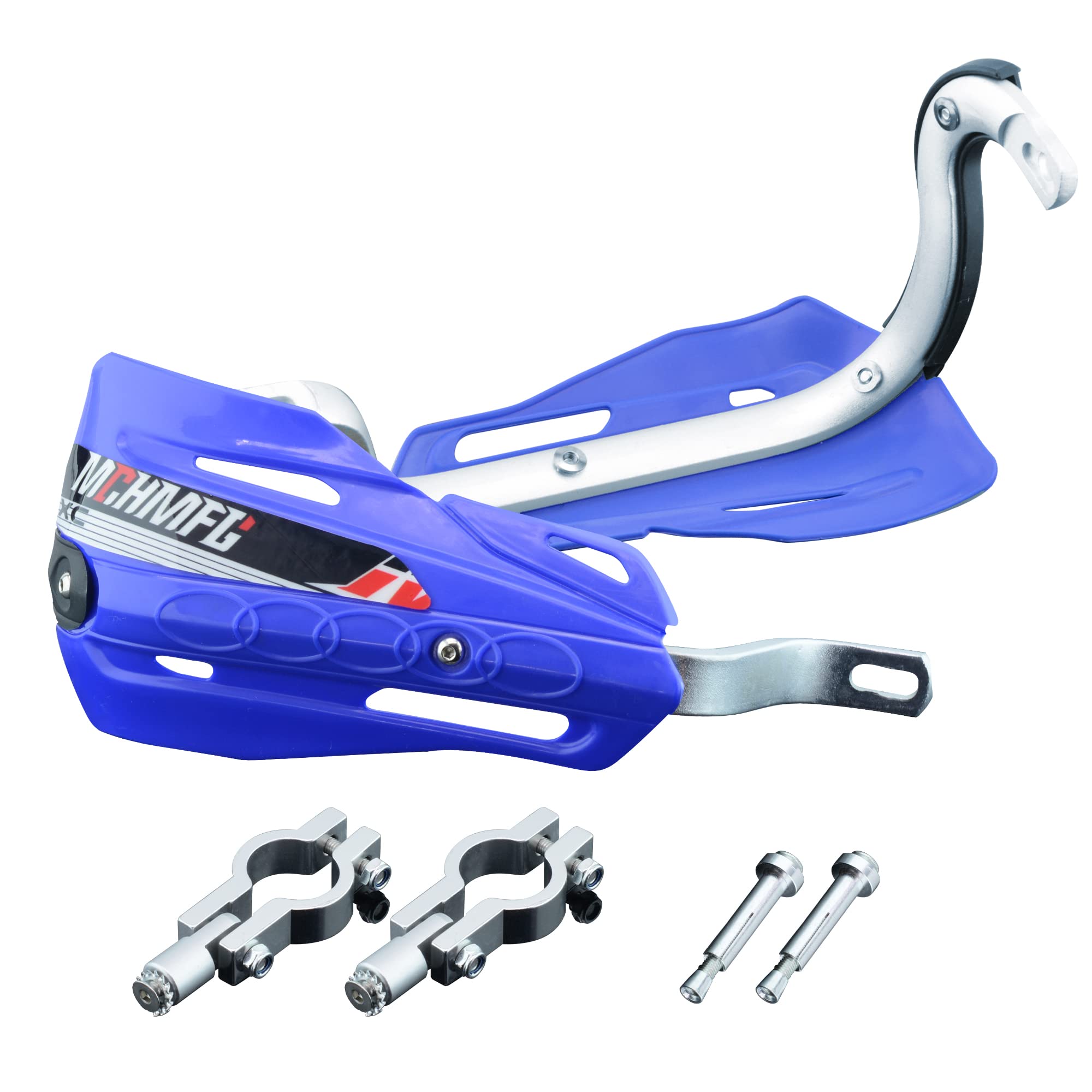 Fewfuss Dirt Bike Hand Guards With Grips - Universal Motorcycle Handguards For Pit Bikes Atv Motocross Enduro Blue