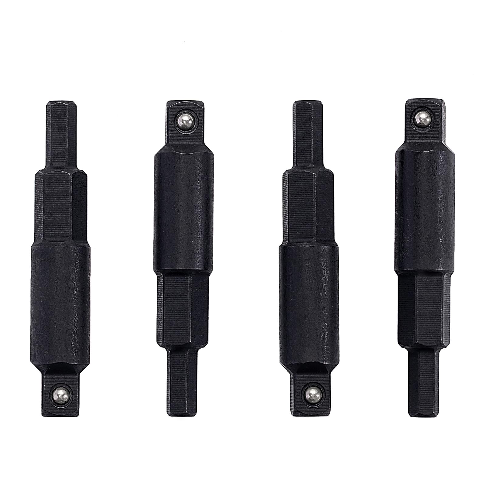 HVAC Hex Key Adapters (4-Piece Set) - 1/4 Square to 3/16 & 5/16 Hex