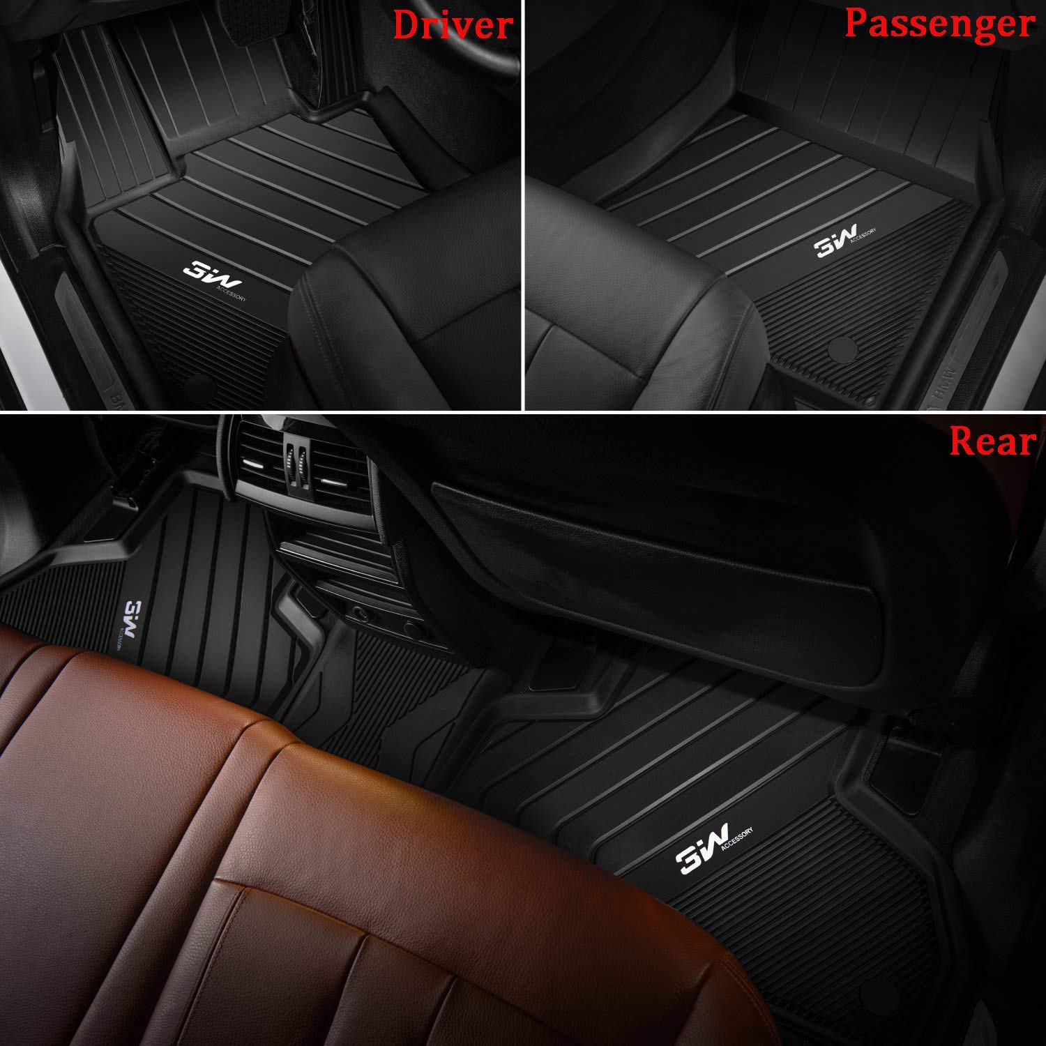 3W Bmw X2 Floor Mats Fit For 2018-2023 & Bmw X1 Floor Liner Fit For 2016-2022 Custom Fit All Weather Tpe Floor Liner For X2 28I