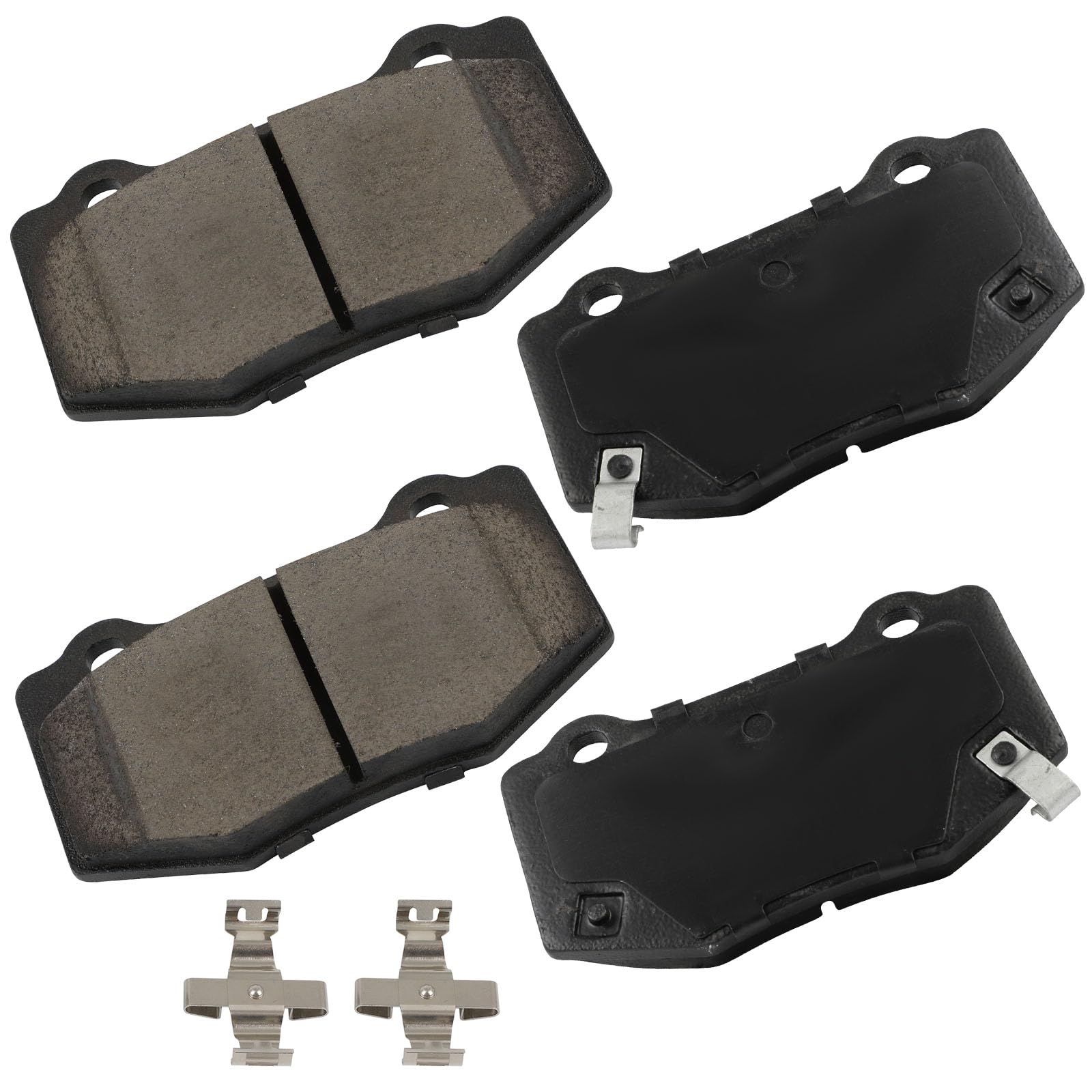 Cciyu D1718 Rear Ceramic Disc Brake Pads Set W/Hardware Fit For Cadillac For Ats 2016-2018,For Chevy For Camaro 2016-2018,For Ch