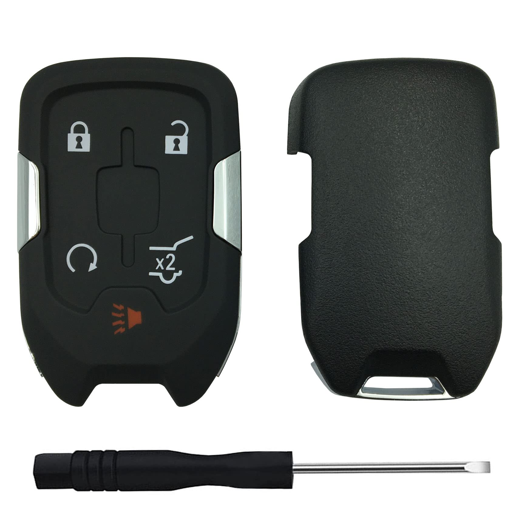 Replacement Keyless Entry Remote Key Fob Shell Case For Gmc Acadia Terrain Yukon Chevy Suburban Tahoe Car Key Fob Cover (5 Butto