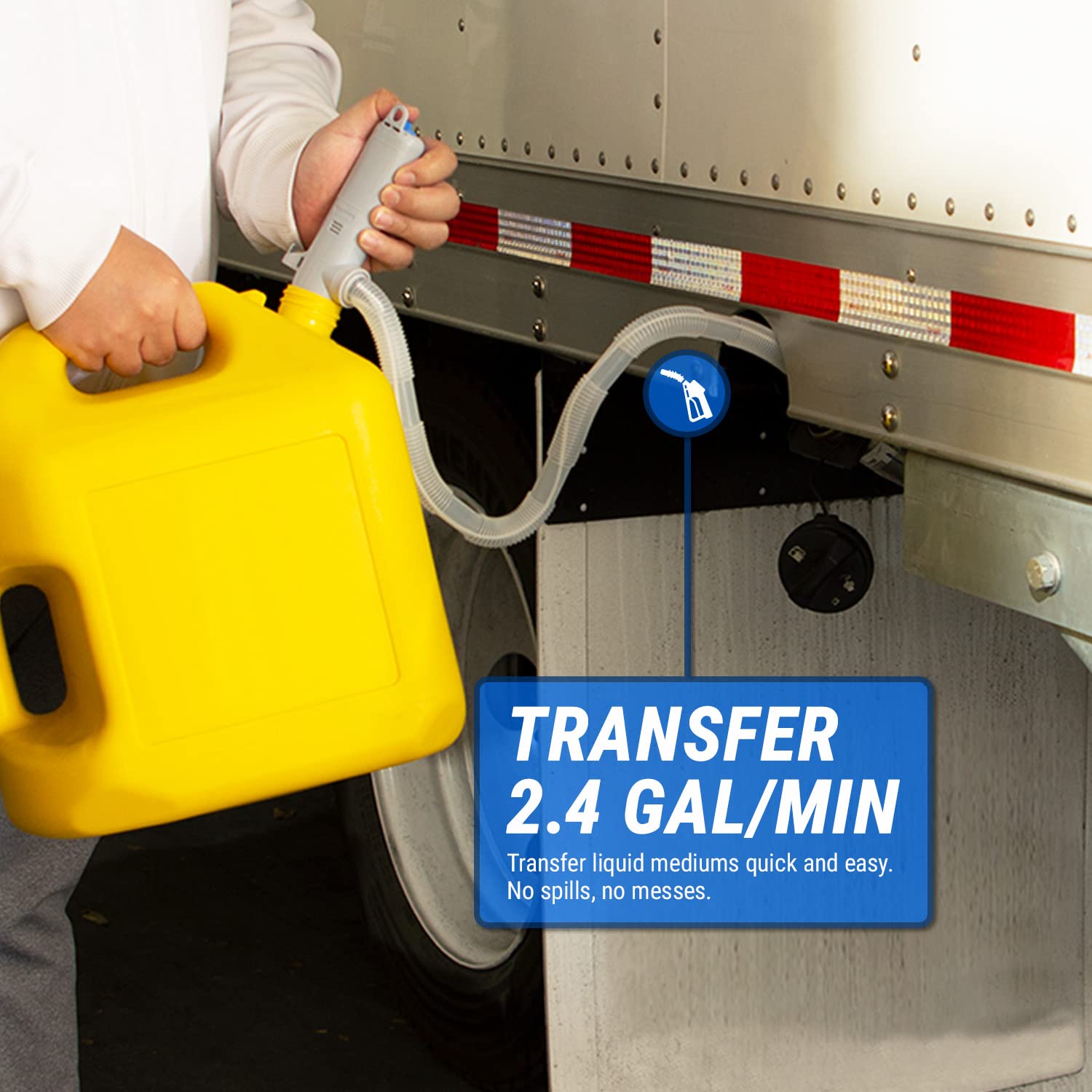 Tera Pump Trha03 Battery Powered Pump Water, Diesel, Gas Transfer Pump With Leak Prevention System (Auto Stop) & Buzzer, 2 Aa Ba