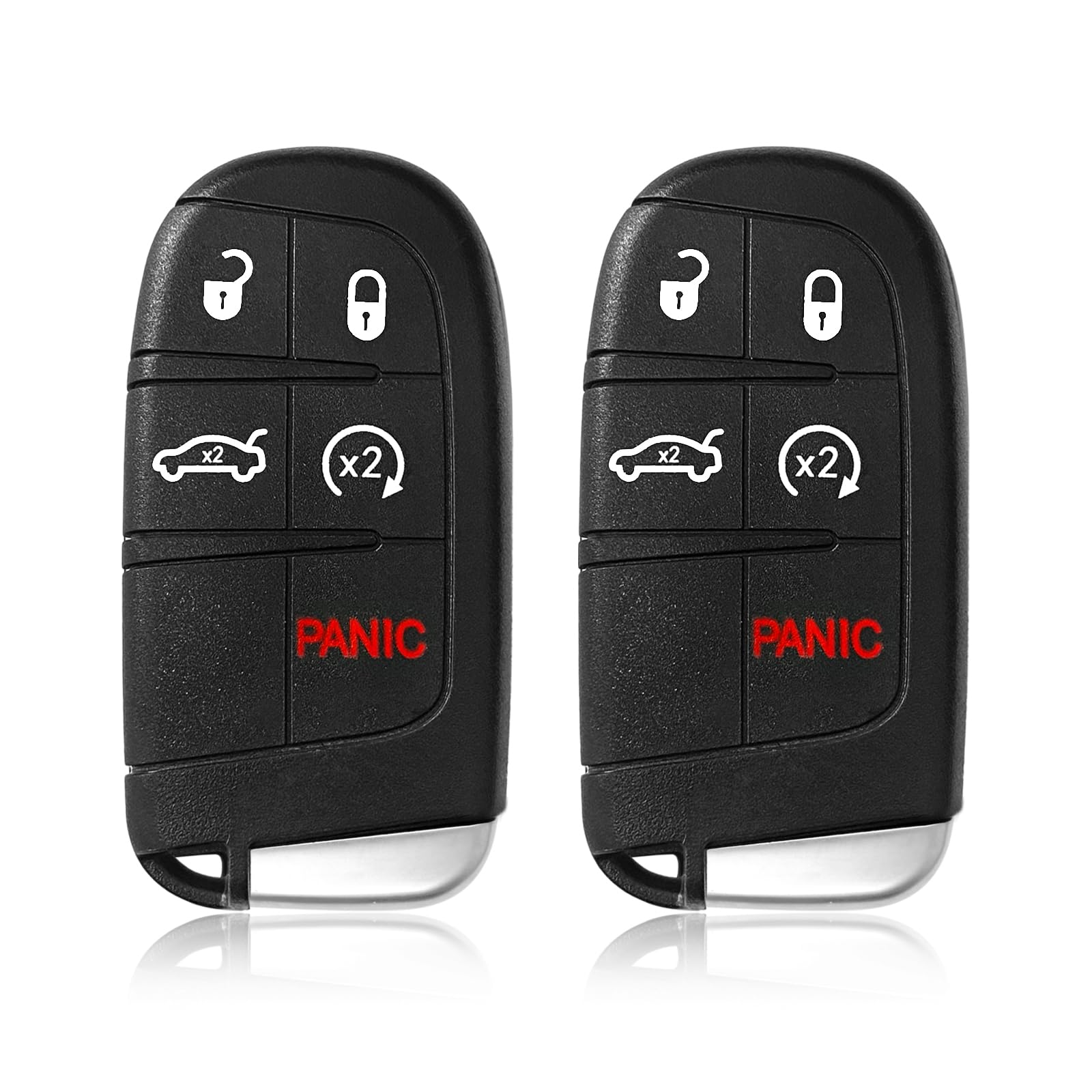 2 Keylessbest Replacement for 2018 2019 2020 2021 Dodge Charger Challenger SRT Hellcat Chrysler 200 300 Fiat 500X Key Fob Remote