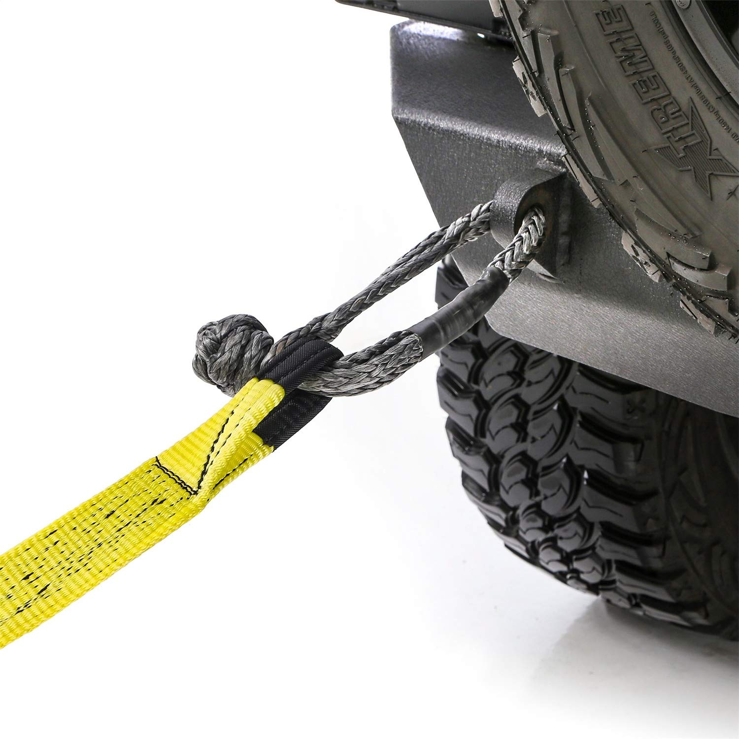 Smittybilt Power Recoil Shackle Rope (Charcoal Gray Rope) - 13051-B