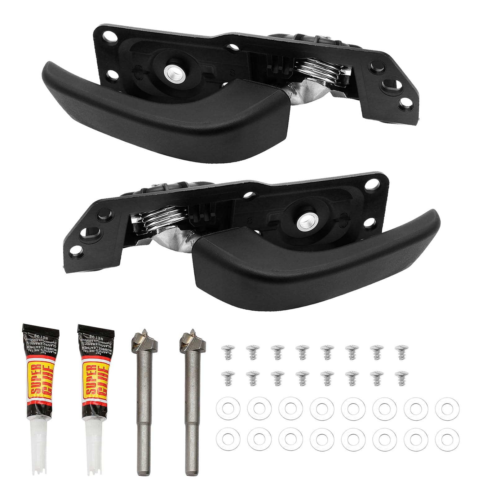 Interior Door Handle Kit Front/Rear Left/Right Passenger/Diver Side, Compatible With 07-14 Chevy Silverado Tahoe Suburban Avalan