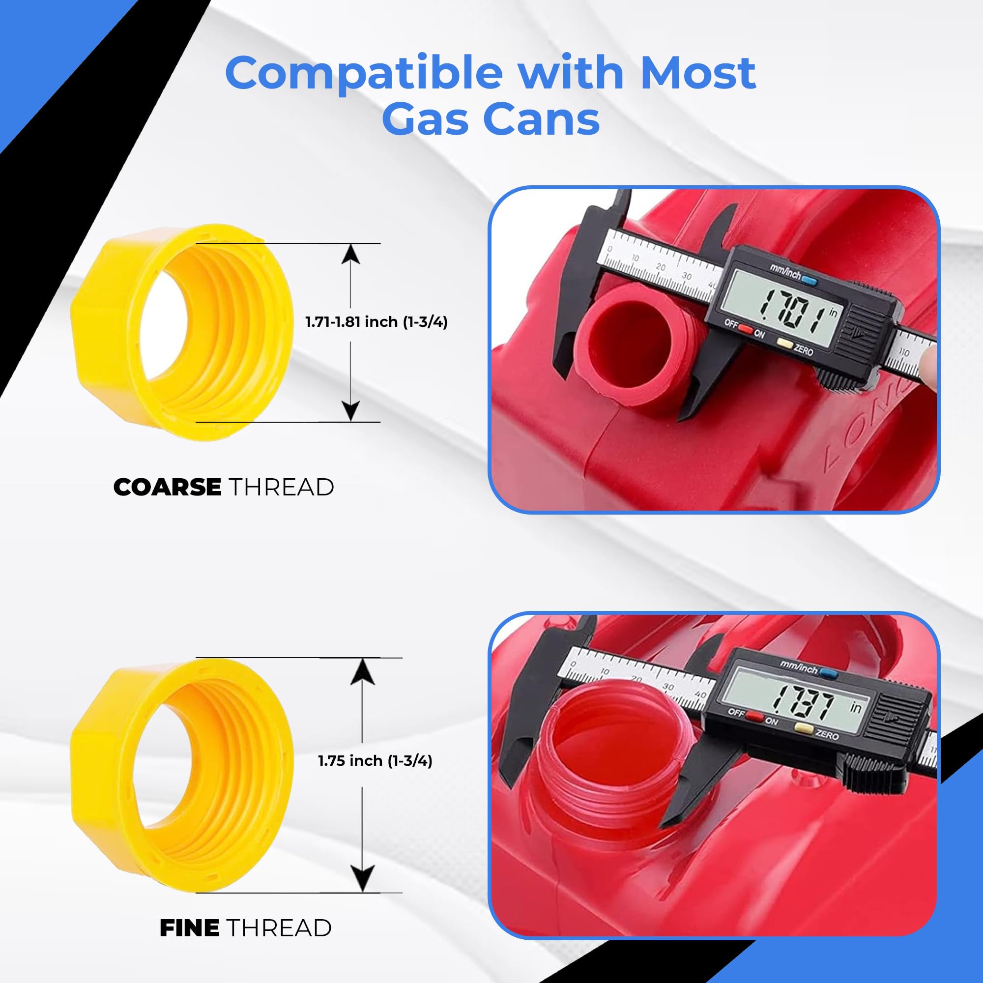 3-Kit Universal Gas Can Spout Replacement No Spill, Gas Can Nozzle Spout, Gas Can Caps, Replacement Gas Can Spout, Gas Spout Rep
