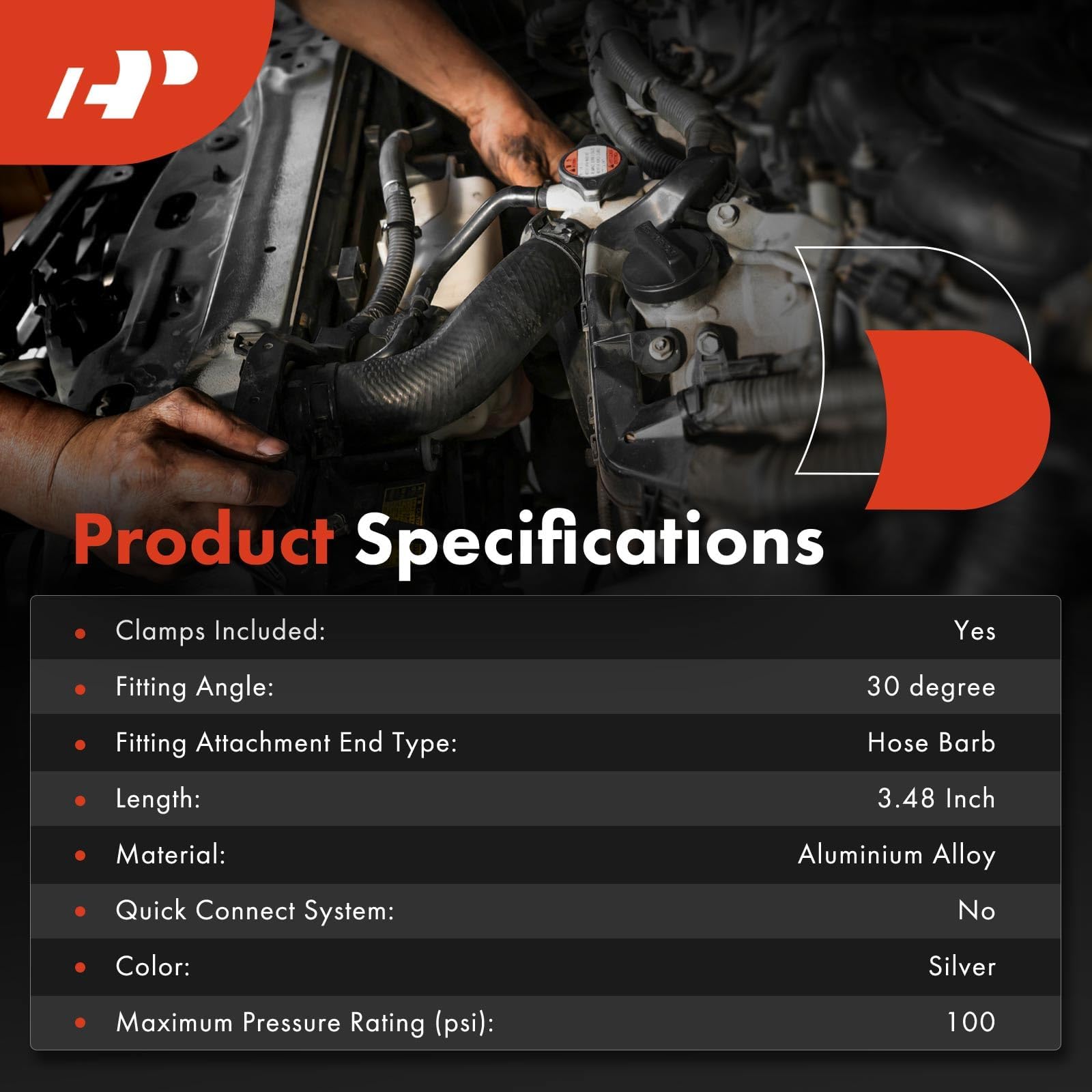 A-Premium Coolant Hose Junction Connector - Compatible With Chevrolet Silverado Suburban Tahoe Avalance & Gmc Sierra Yukon & Cad