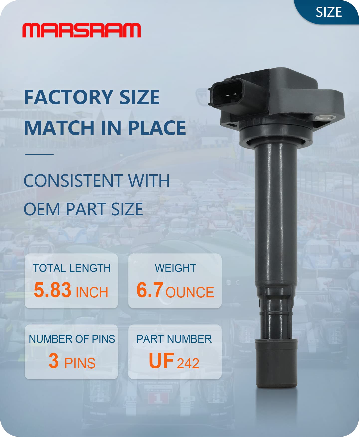 Marsram Ignition Coil Pack Set Of 6 Compatible With 2005 2006 2007 2008 Acura Cl Rl Tl 2001 2002 2003 Honda Accord Odyssey Pilot