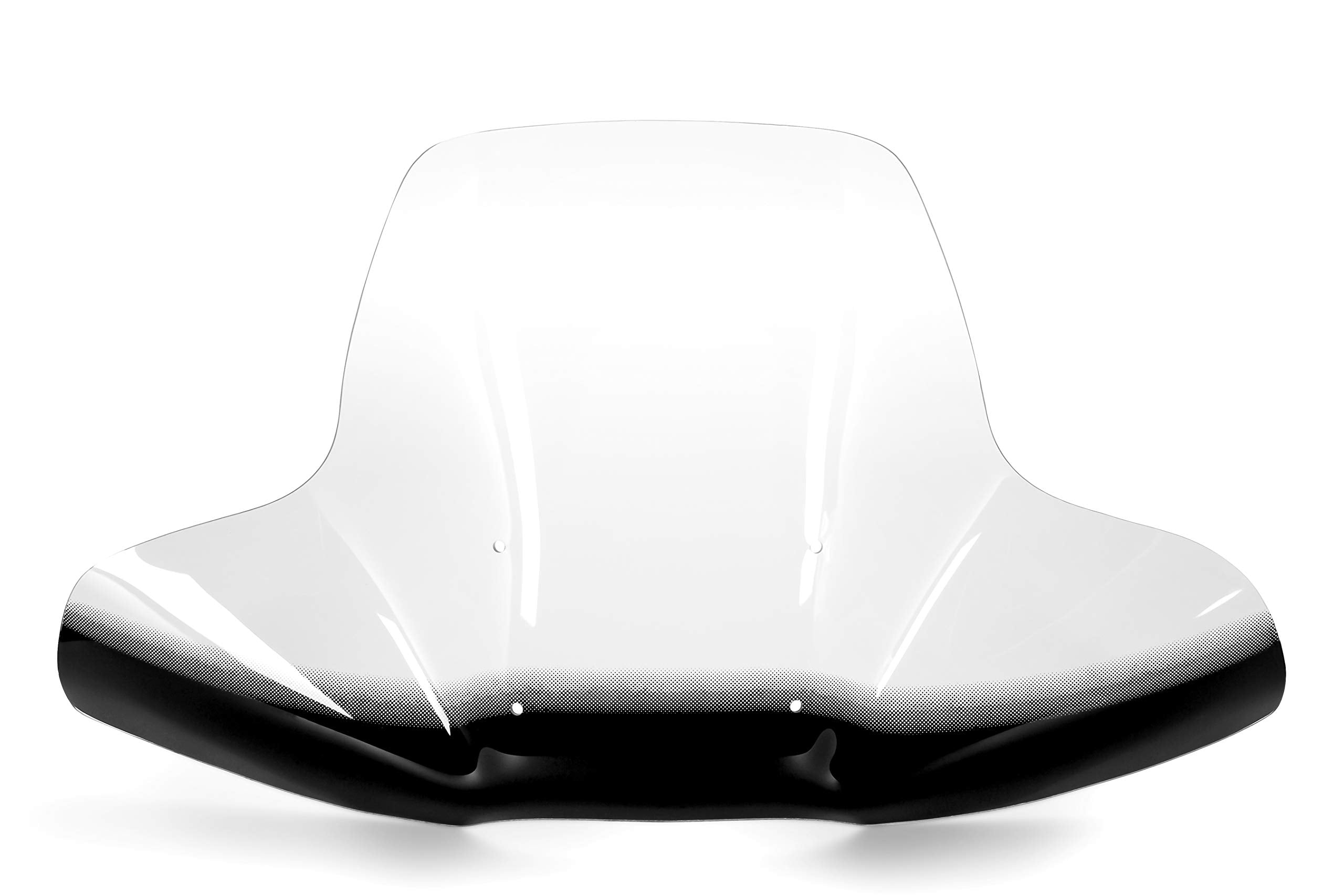 Black Boar Atv Windshield W/Hardware - Features Wrap-Around Design That Shields Hands - Crafted Of Heavy Duty Clear Acrylic - Easily Mounts Onto Handlebars To Deflect Wind, Rain, Mud & Insects (66031)