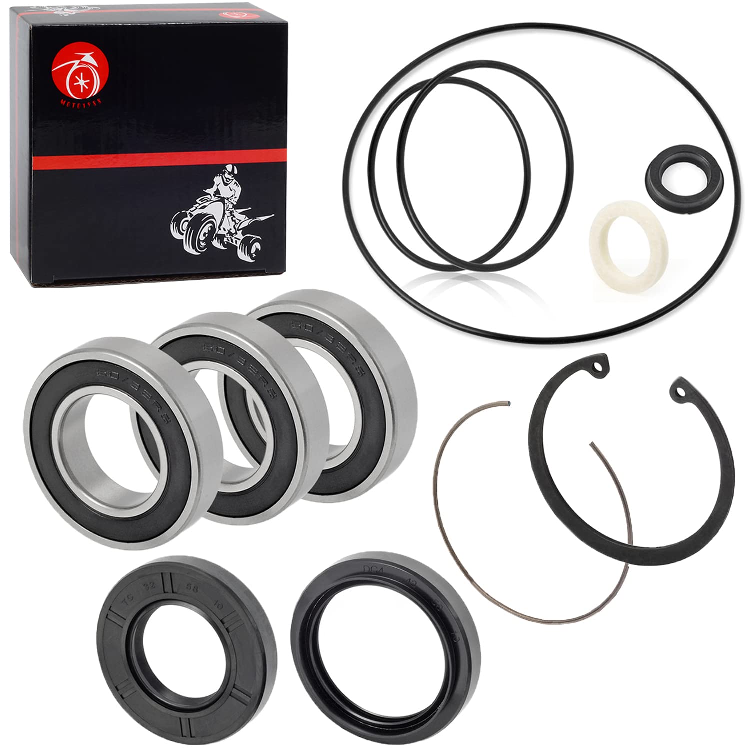 Rear Axle & Brake Drum Wheel Bearing Seals Clip O Ring Kit For Honda Recon 250 Trx250 Trx250Ex Trx250X Trx 250Ex 250X 1997-2022