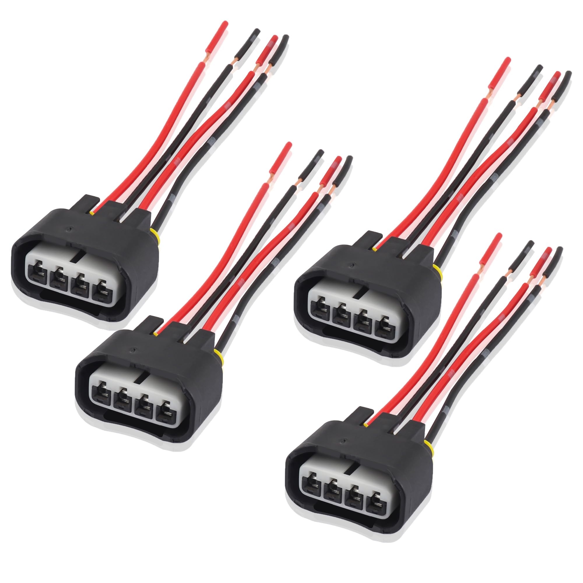 4PCS Ignition Coil Connector - Standard 4 Ports Ignition Coil Wire - Compatible with L4 2.4L Toyota Camry Lexus Scion Pontiac Ig