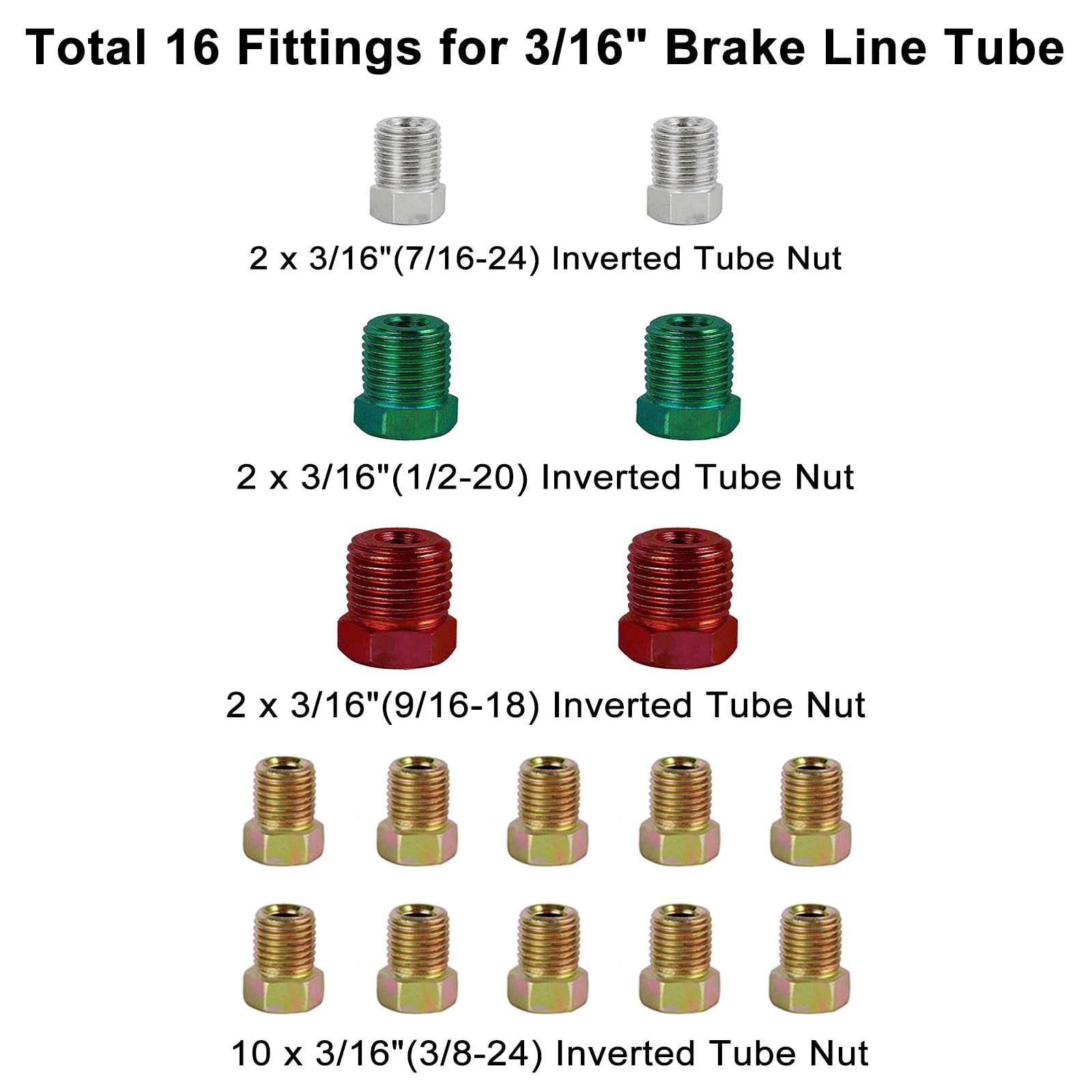 Muhize 25 Ft. 1/4 And 3/16 Copper-Nickel Brake Line - 2023 Upgraded Flexible Copper-Nickel Brake Line Replacement Kit With 32 Fi