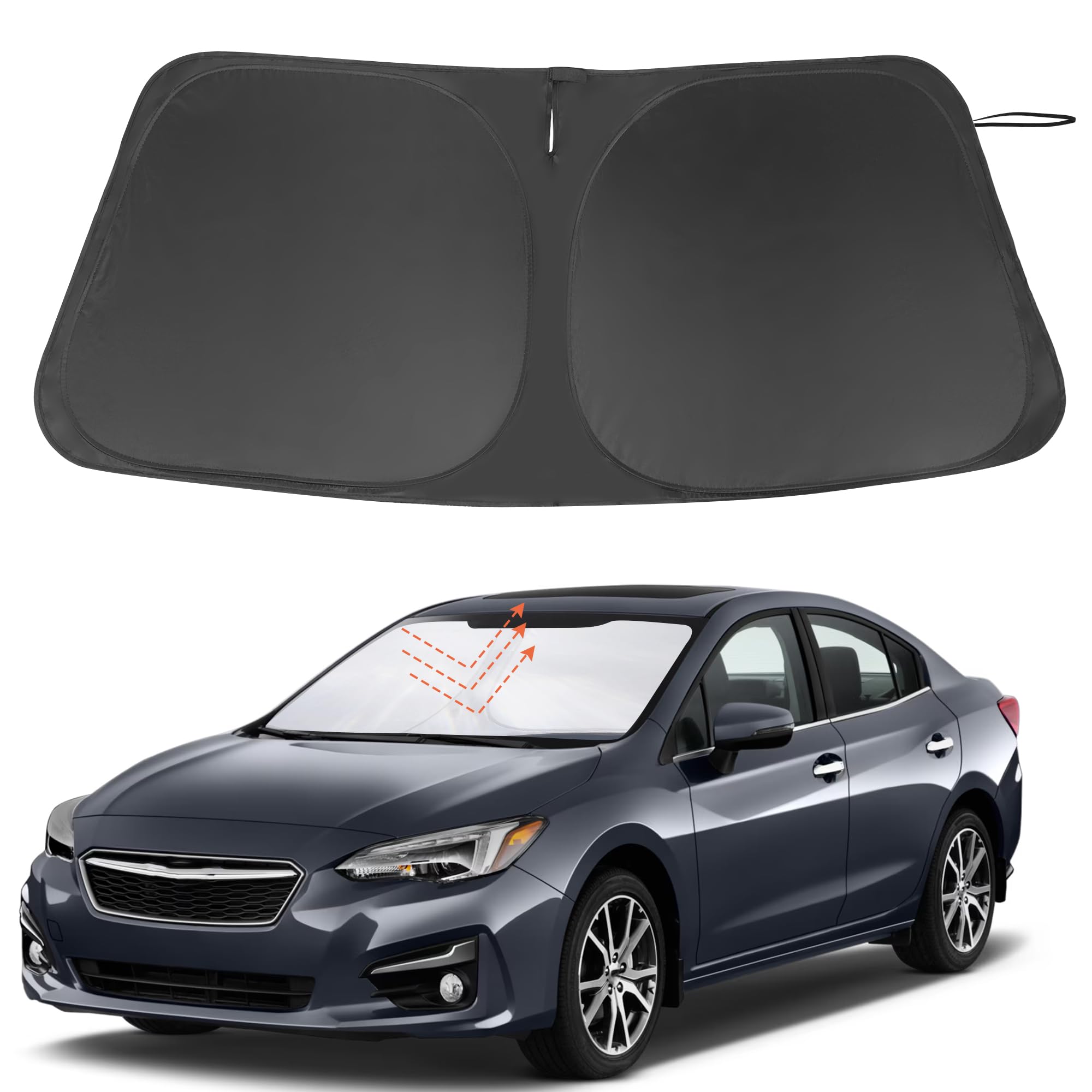 Windshield Sun Shade Custom Fit For 2017-2023 Subaru Impreza Wrx Sedan Impreza Wrx Hatchback Wrx Sti Accessories Foldable Sunsha