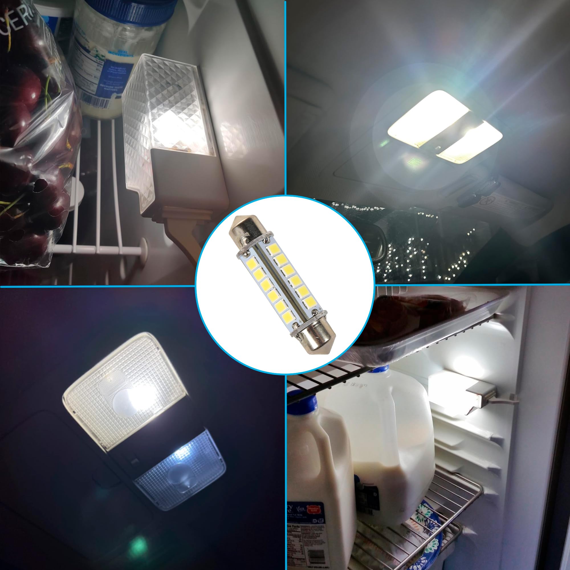 Hqrp 2-Pack 12V Led Upgrade Bulb Compatible With Dometic 200729000P Rm2662 Rm3762 Rm3962 Rm1350M Rm1350Im Rm1350Mim Rm1350Wim Rm