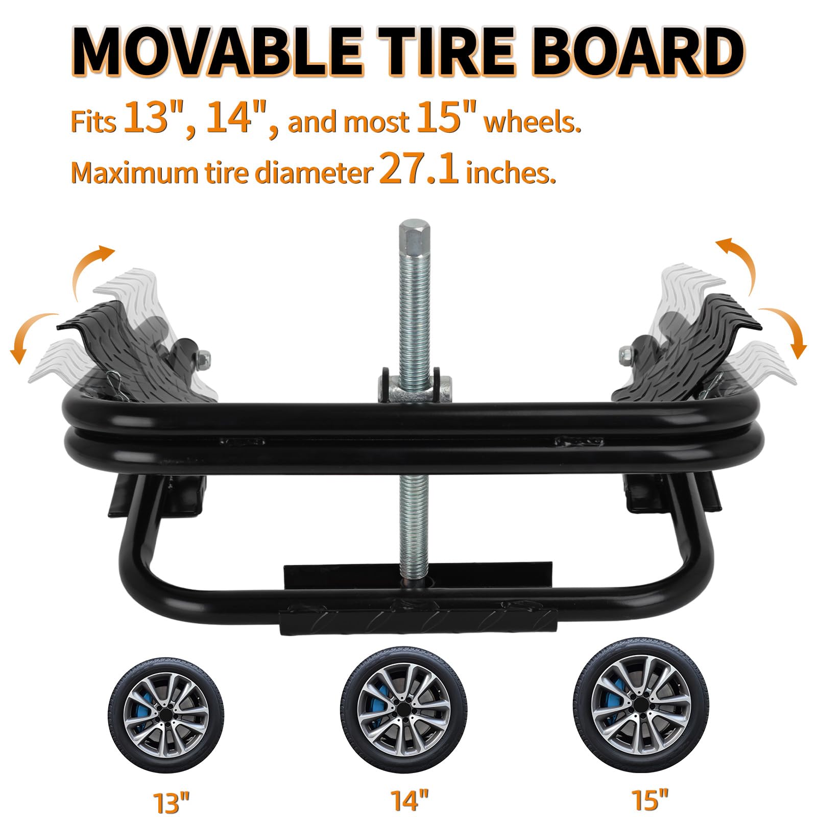 OULEME Light Trailer Tire Leveler with Ratchet Wrench, RV Camper Leveling System Fits Most 13, 14 and 15 Trailer Wheels, E