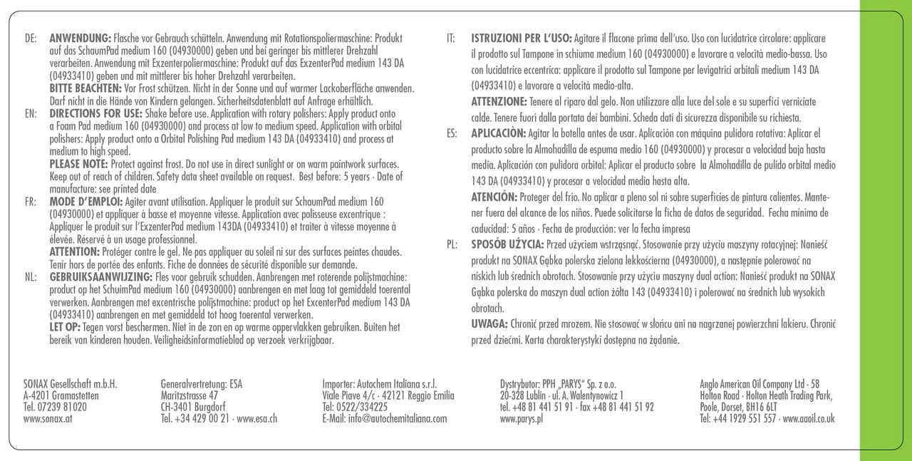 Sonax Glaze Os 02-06 247141 | All-In-One Car Polish For Scratch Removal, High-Gloss Finish & Ceramic Protection | Sio2-Based 6-Month Durability | Hologram-Free Results For All Paint | 250Ml