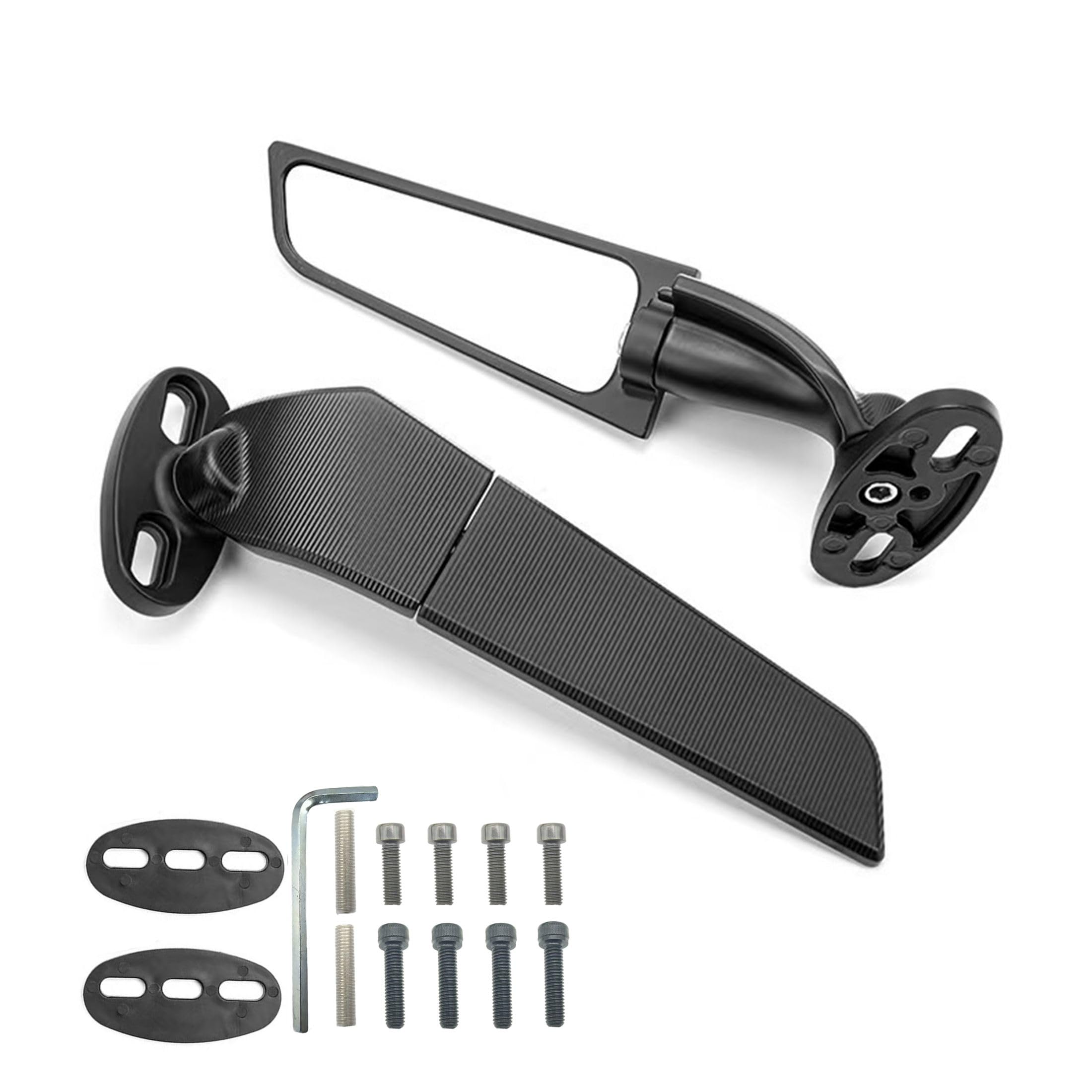 VRWEARE Motorcycle Mirrors Wing Rearview Mirrors Compatible with Kawasaki Ninja 300 400 650 Honda CBR300R CBR500R CBR600RR CBR10