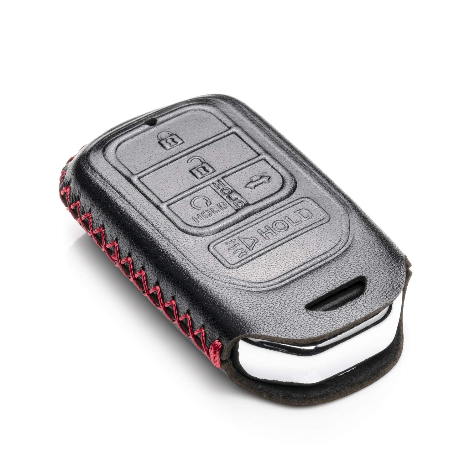 Vitodeco Genuine Leather Smart Key Keyless Remote Entry Fob Case Cover Compatible for Honda Civic, Fit, Accord, Pilot, CR-V (5 B