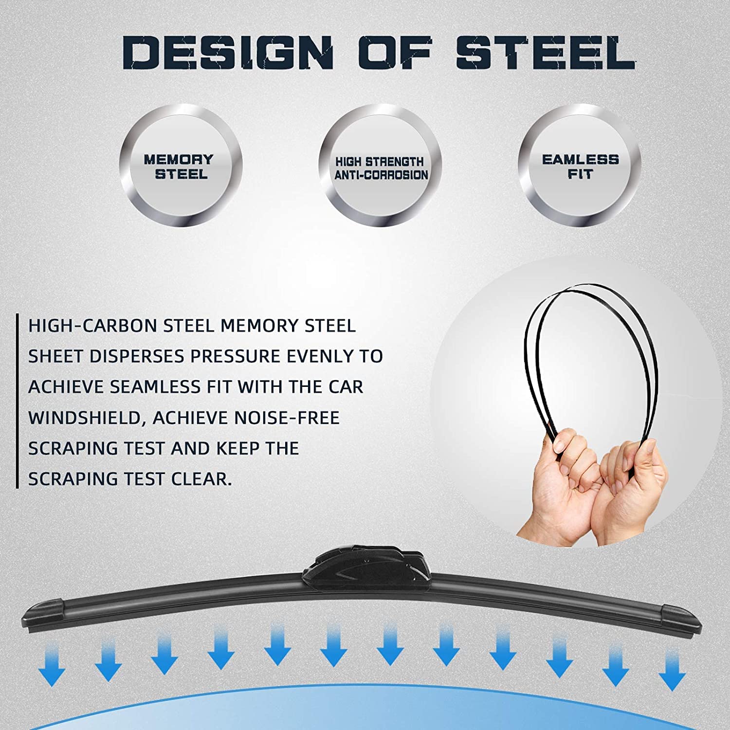 AUTOBOO 26 + 19 + 16 Windshield Wiper Blade Set for 2010-2015 Toyota Prius - Premium Quality Replacement Pack of 3