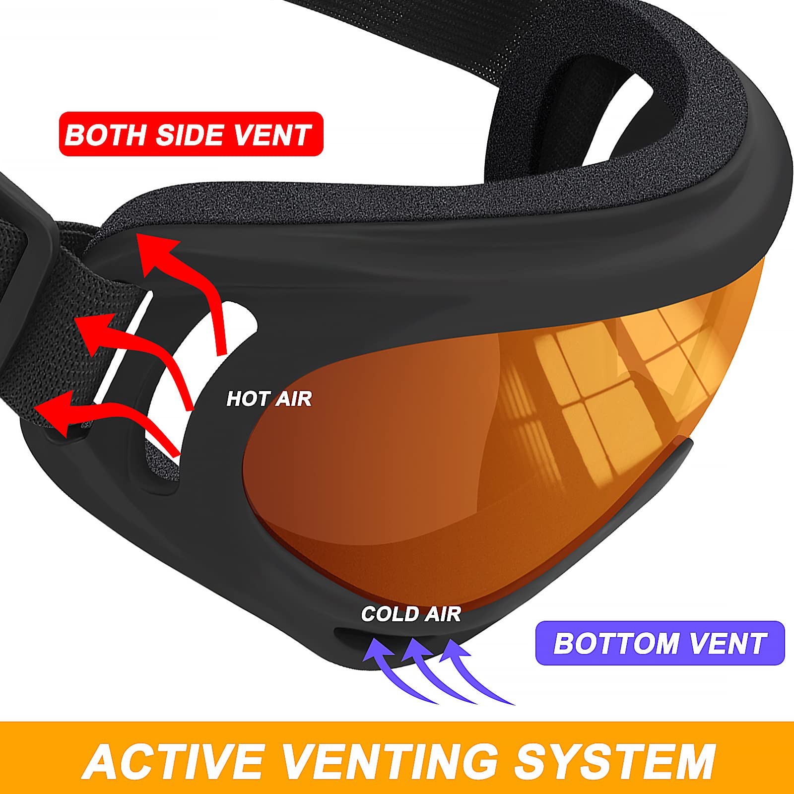 Oxg 5 Pack Motorcycle Goggles For Men Women, Ski Goggles Dirt Bike Atv Goggles Anti-Uv Riding Safety Glasses For Kids Youth