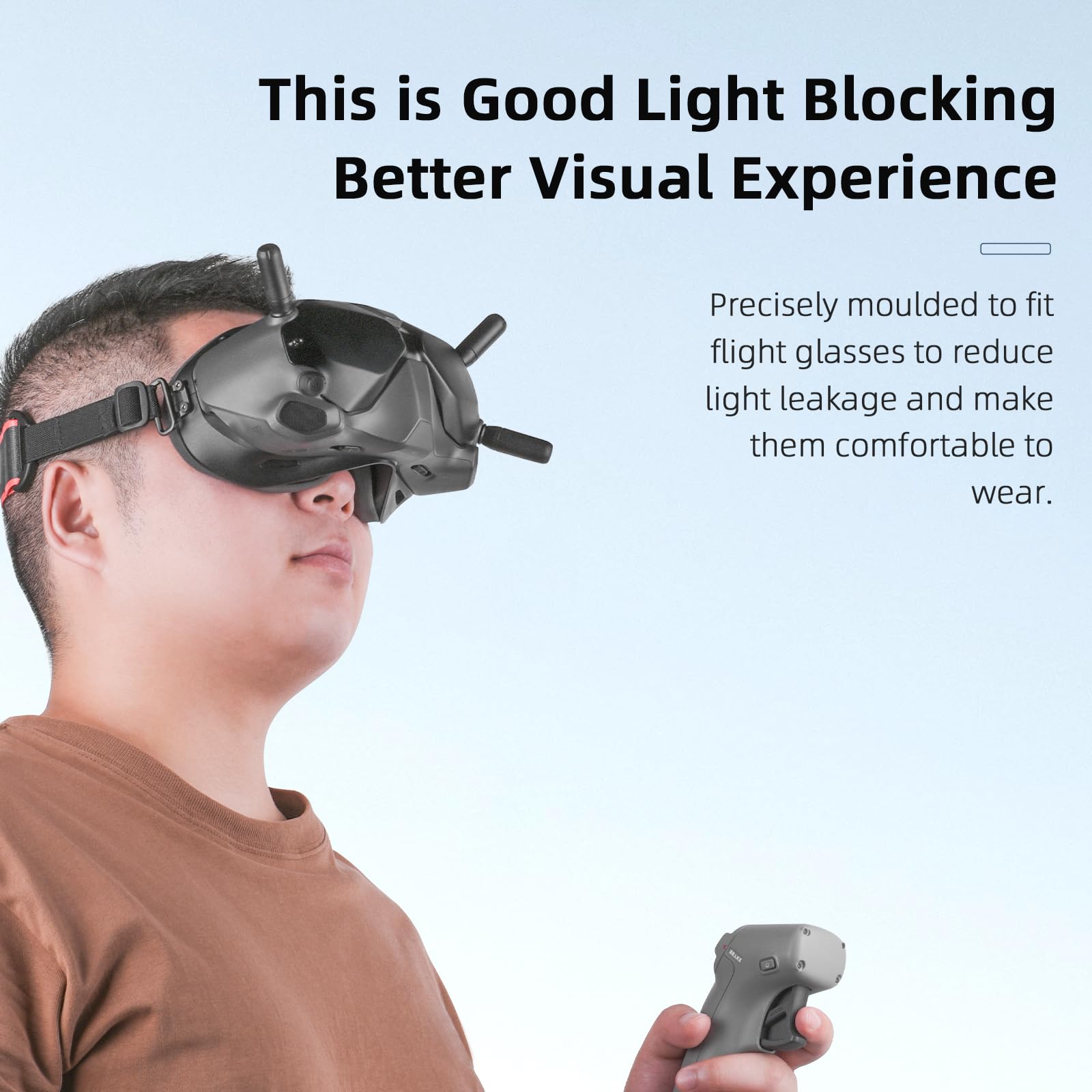 HeiyRC Foam Padding for DJI Goggles V2, Replacement Face Cushion Faceplate Compatible with DJI FPV Combo/Avata Accessories - Upg