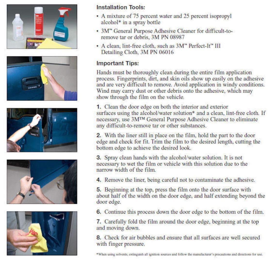 3M Door Edge Protector (2 Doors) PRE-Cut Guard Scratch 3M Protection Film Clear Invisible Universal Car Truck (2 Door)