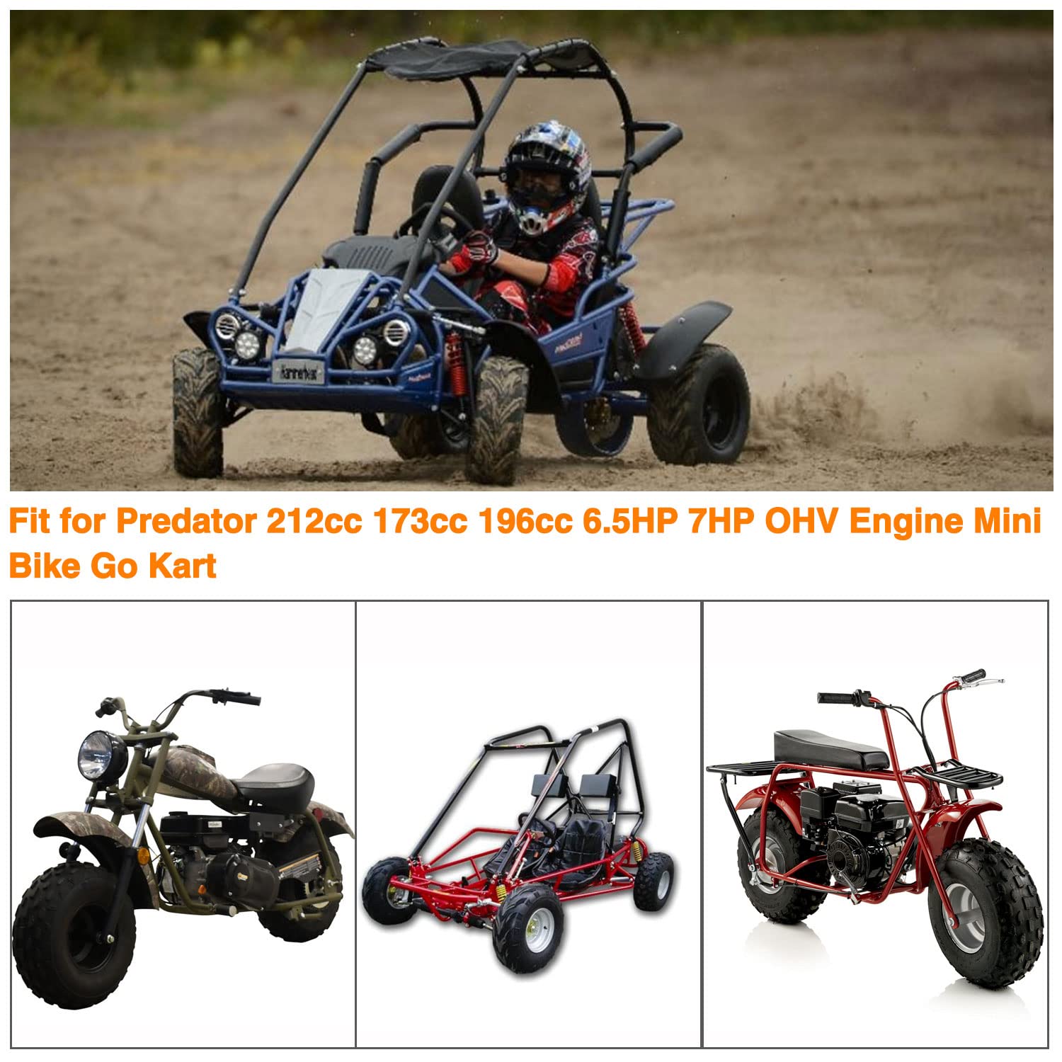 Fvrito Pull Recoil Starter Carburetor Carb For Predator 212Cc 196Cc 6.5Hp Baja Massimo Mb165 Mb200 Coleman Ct200U Trail Bt200X M