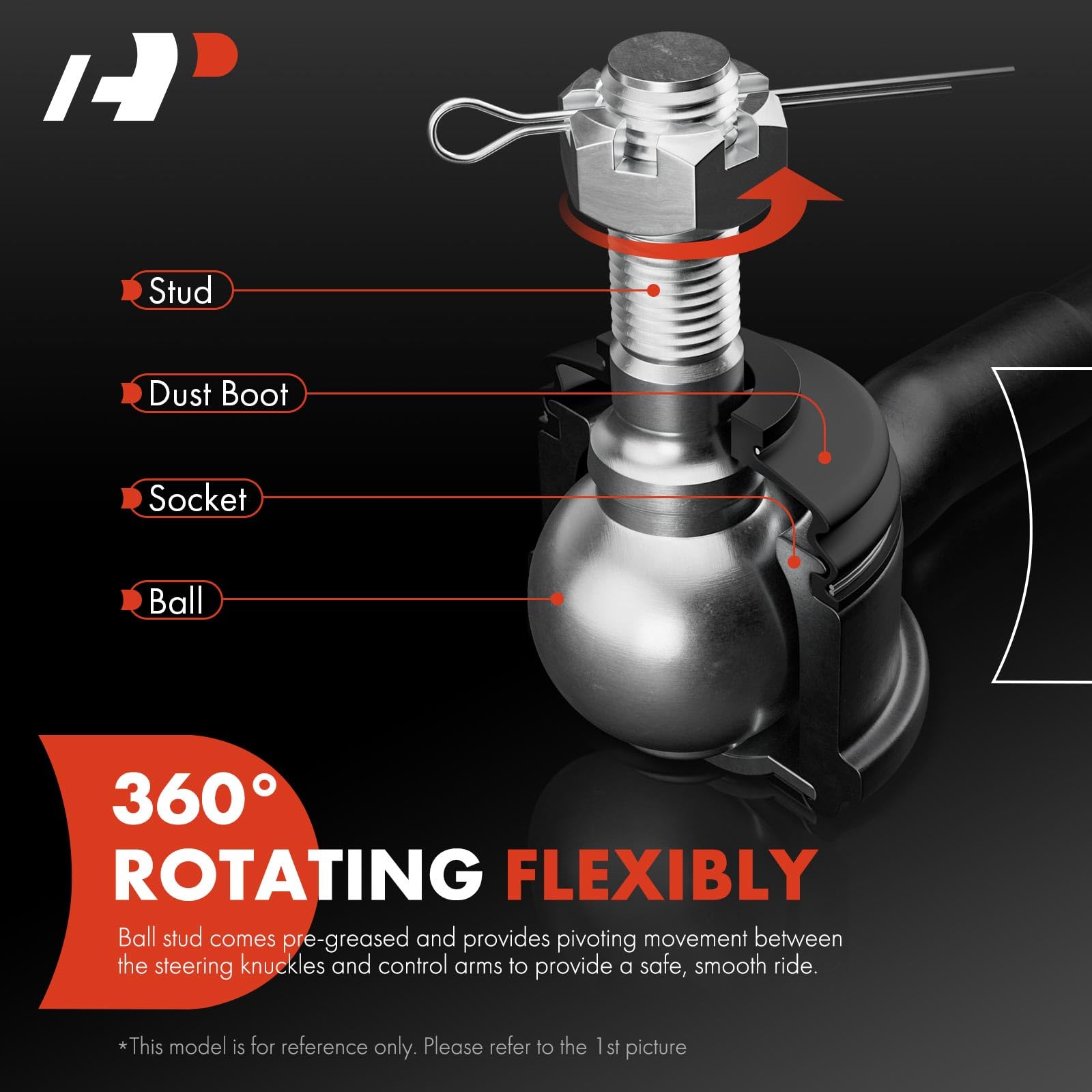 A-Premium Front Outer Tie Rod Ends - 2 Pack, Compatible with Kia Soul 2010-2013, Durable Steering Components