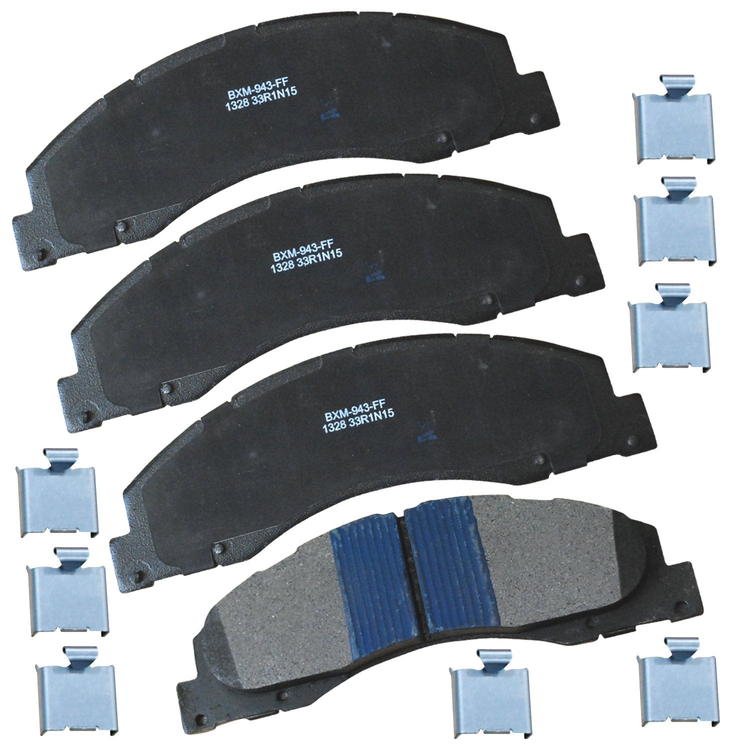 Bendix Premium Sbm1328 Semi-Metallic Front Brake Pads For Select Models Ford E-150, E-150 Econoline, E-250, E-350 Super Duty, E-