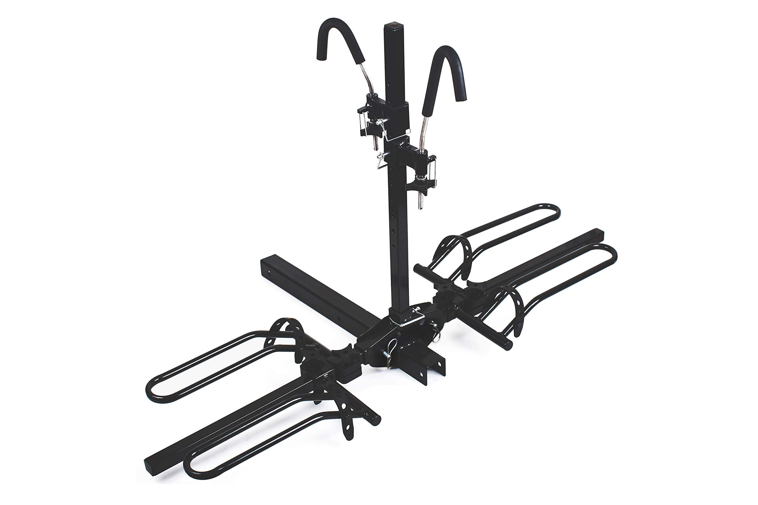 MaxxHaul 50027 Hitch Mount Bike Rack Platform - Style 2-Bike Rack for Cars Trucks SUVs Minivans with Hitch Tightener, Great For 