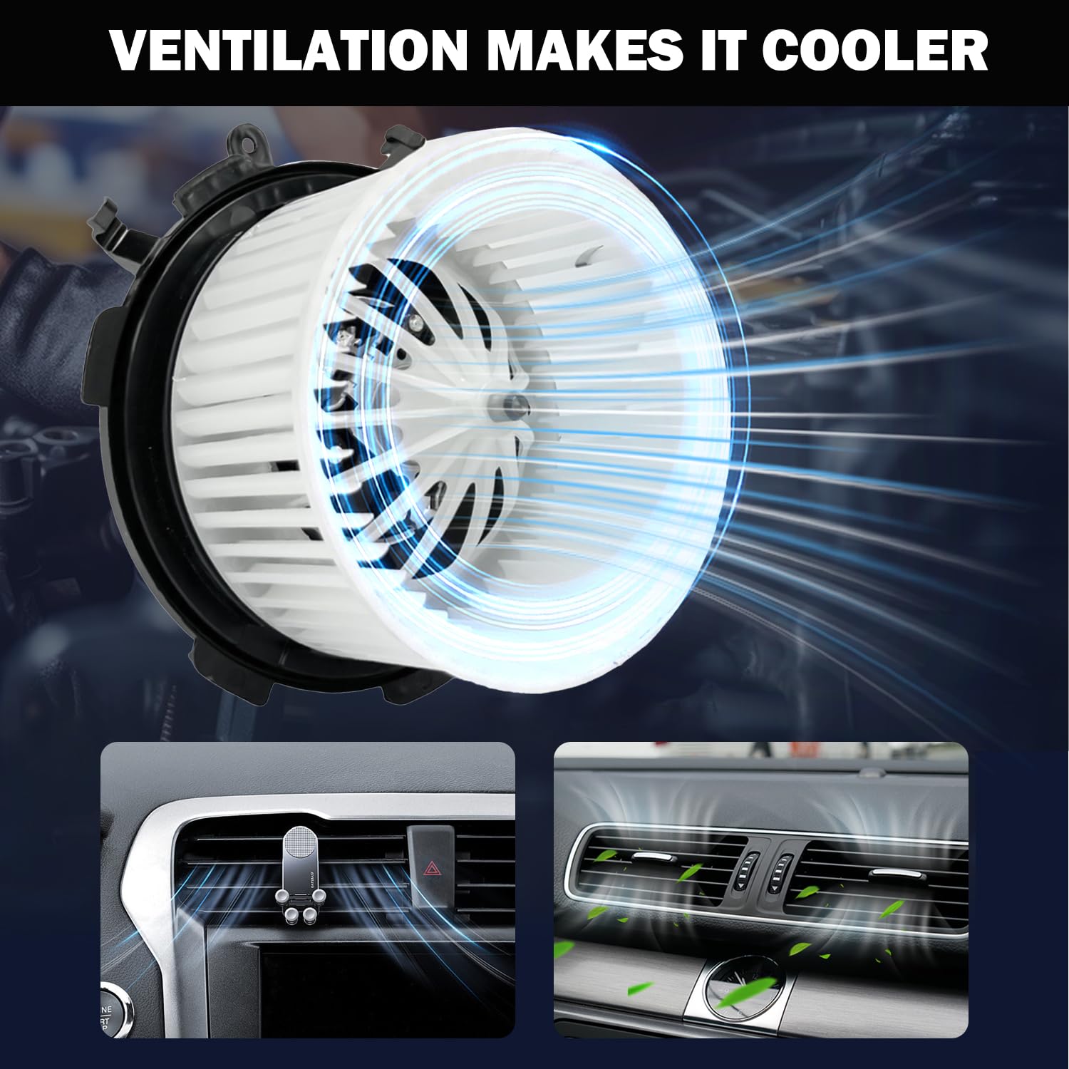 Aspligo Front 700319 Ac Heater Blower Motor Fit For Mercedes-Benz Sprinter 2500 3500 Sprinter 2010-2018, 3500Xd 2018, For Dodge