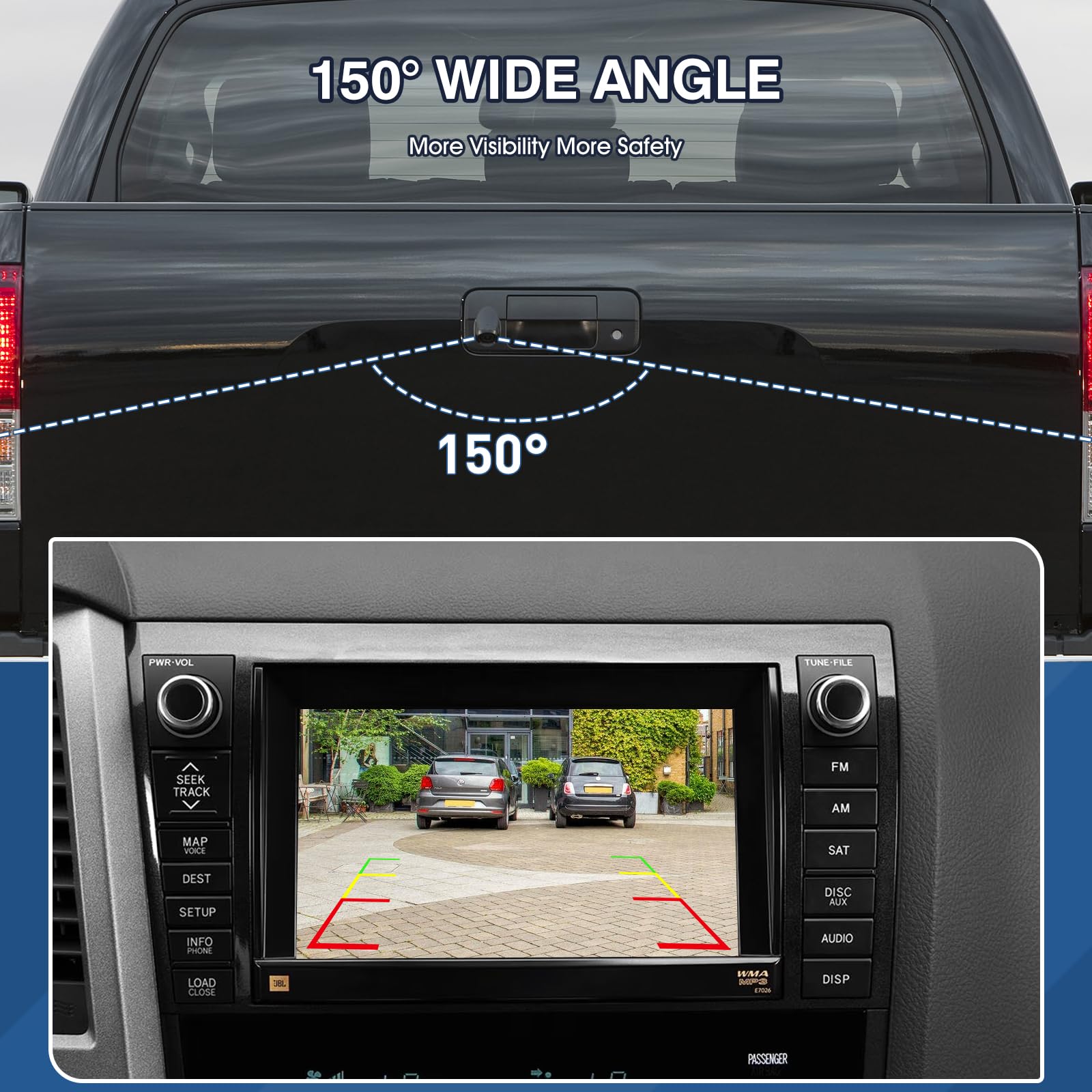 Acauto Tailgate Handle Backup Camera Fit For Toyota Tundra 2007-2013 Classic Tailgate Reversing Rear View Park Assist Camera Rca