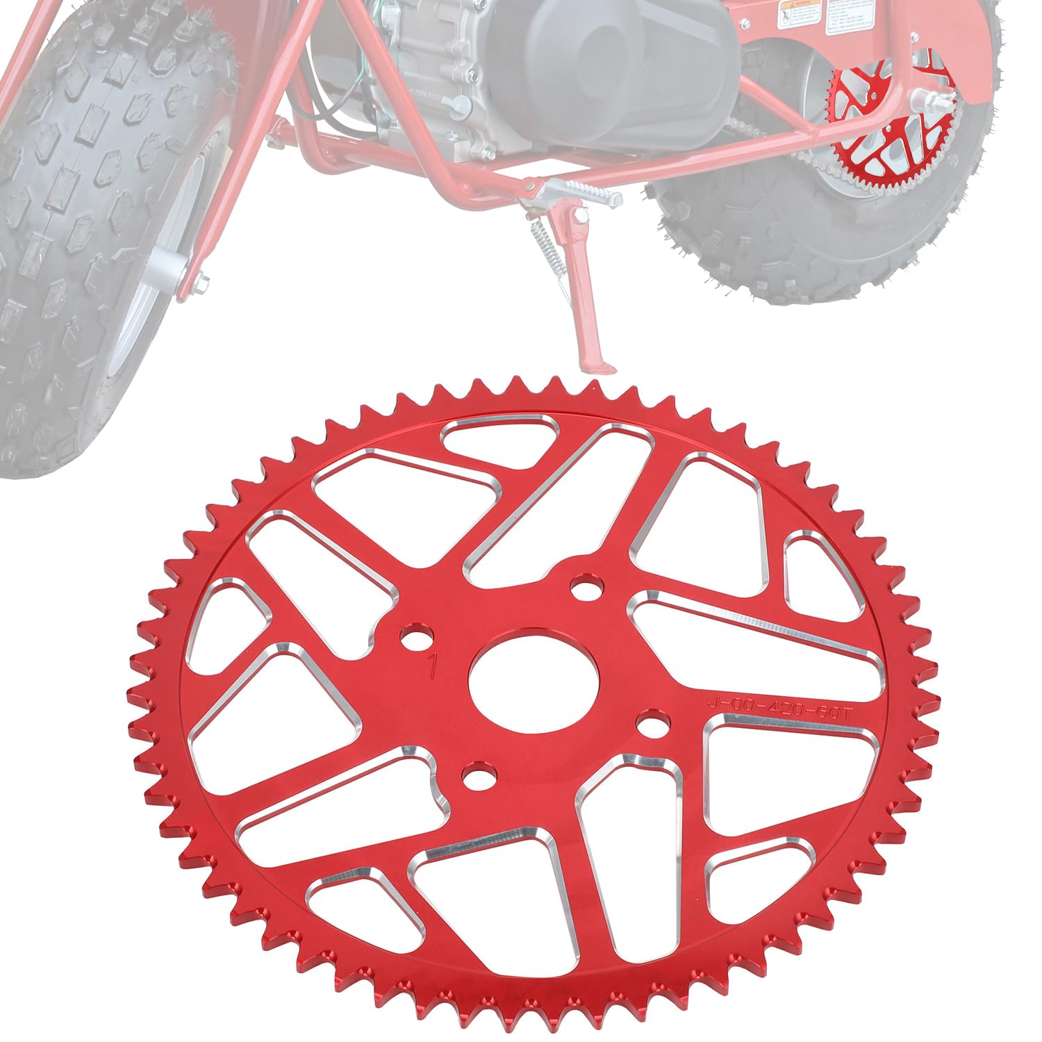 IUVWISN 60T 420 Chain Sprocket 40MM Rear Drive Wheel Sprocket CNC for CT200U CT200U-EX BT200X Baja Warrior Predator 212cc 196cc 
