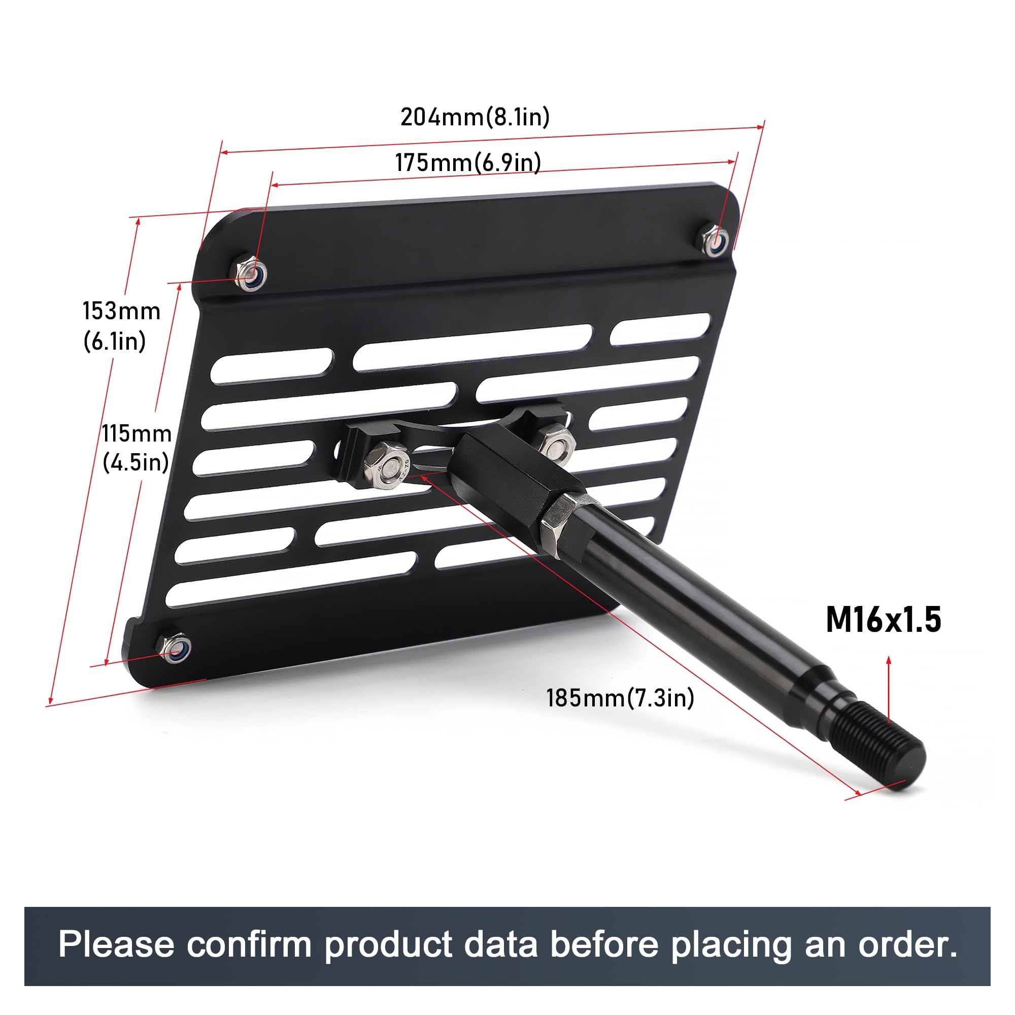 CNSPEED Front Bumper Tow Hook License Plate Mount Relocator Bracket Mounting Bolt Adapter Kit for Subaru BRZ WRX Crossbrek Fores