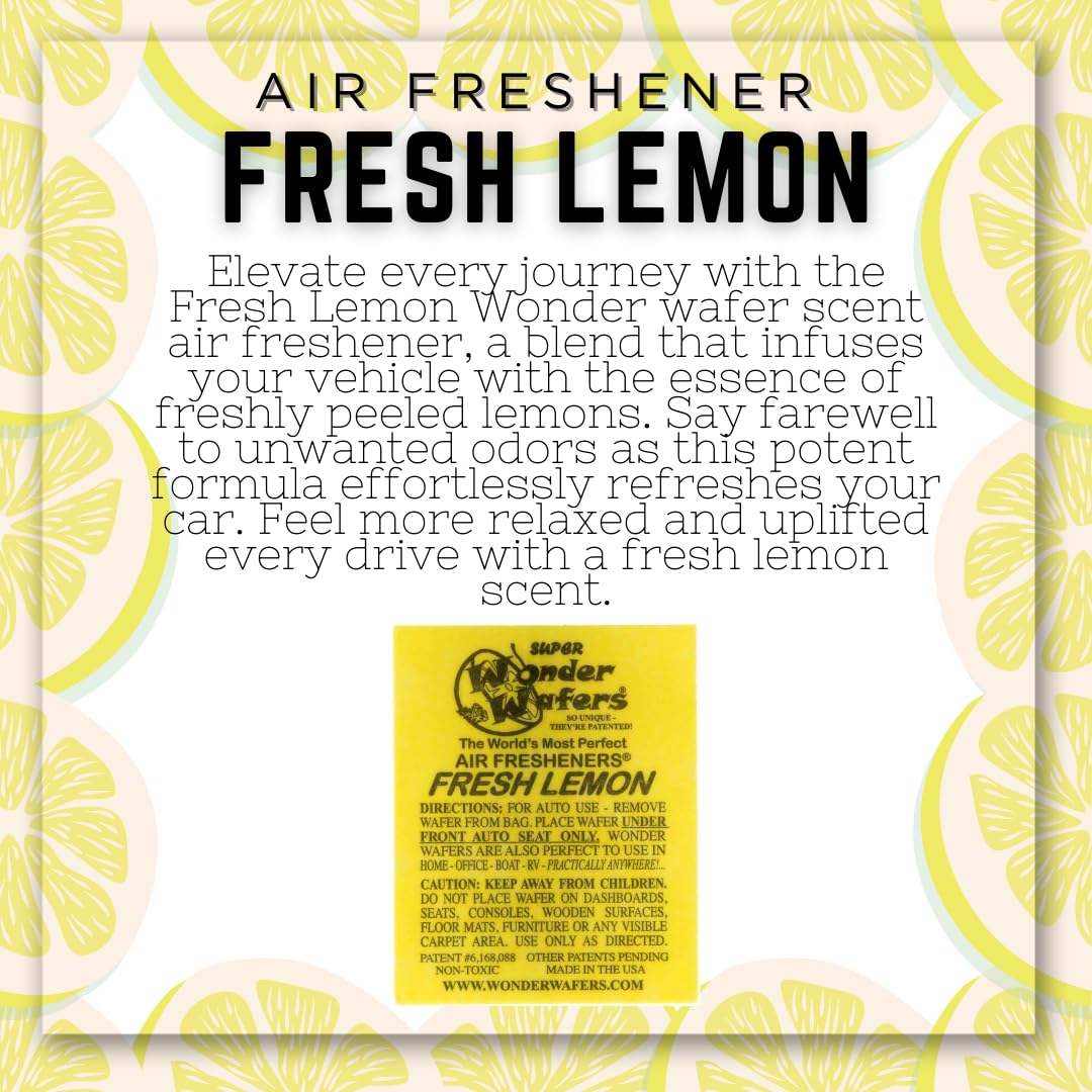 Wonder Wafers 250 Count Unwrapped Automobile Professional Use Air Fresheners Car And Truck Detail (Fresh Lemon)