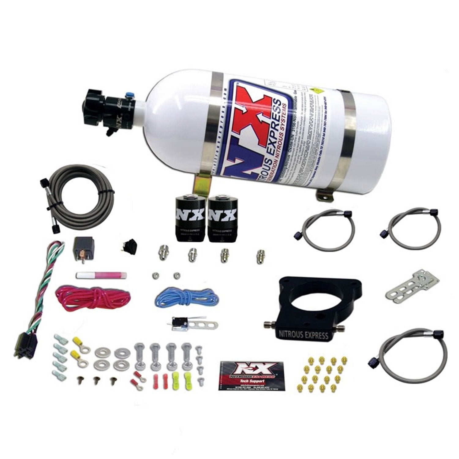 Nitrous Express 20935-10 78Mm Efi Nitrous Kit With 3-Blot Plate For Gm Ls Engine