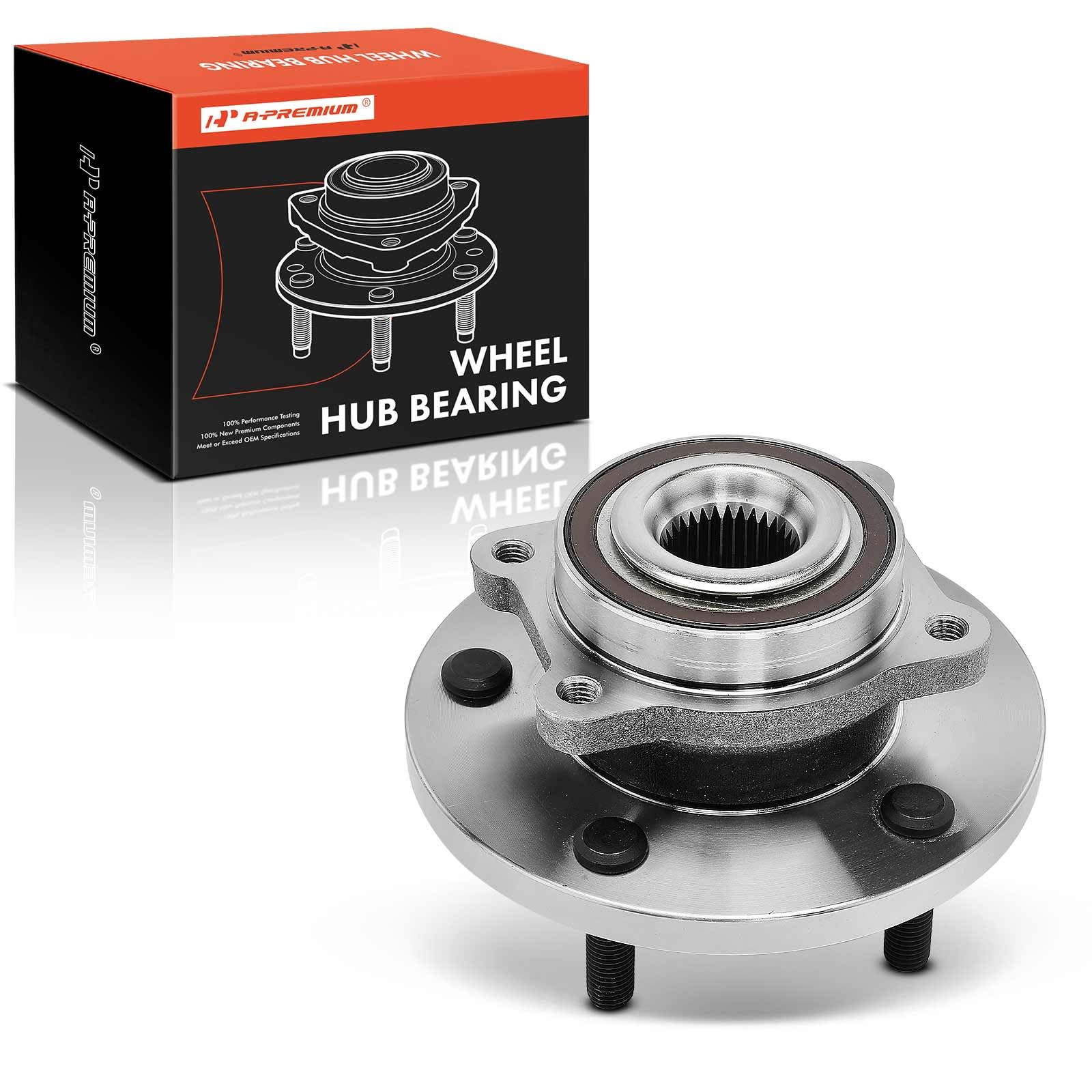 A-Premium Front Wheel Bearing and Hub Assembly with 5-Lug Compatible with Dodge Journey 2009-2020