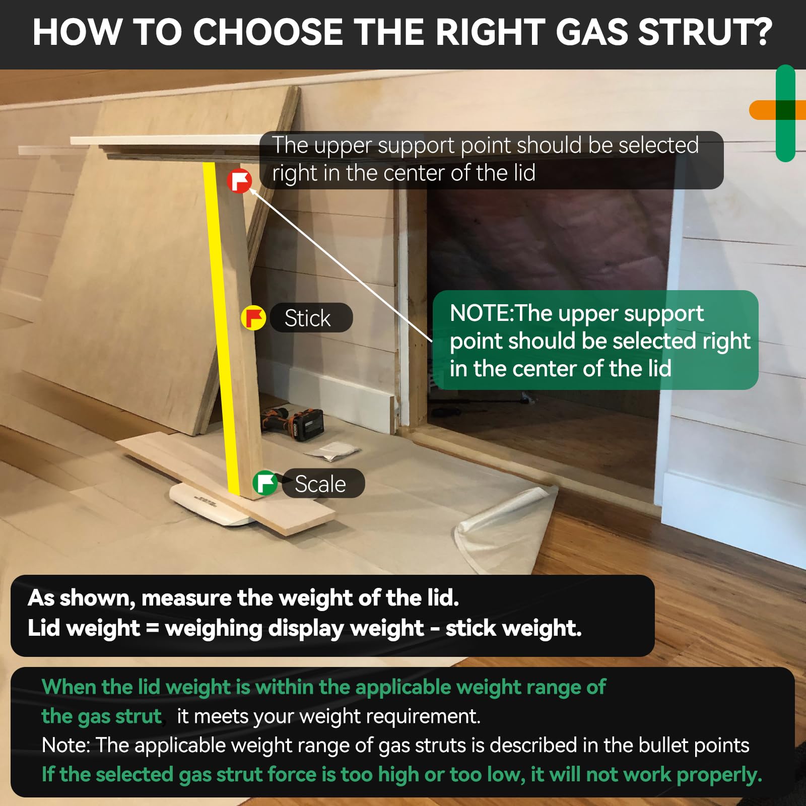 C16-10445 10 Inch 50Lb/222N Gas Strut Shocks Spring Lift Support For Truck Pickup Tool Box Lid Rv Overhead Cabinet Door Toy Tool
